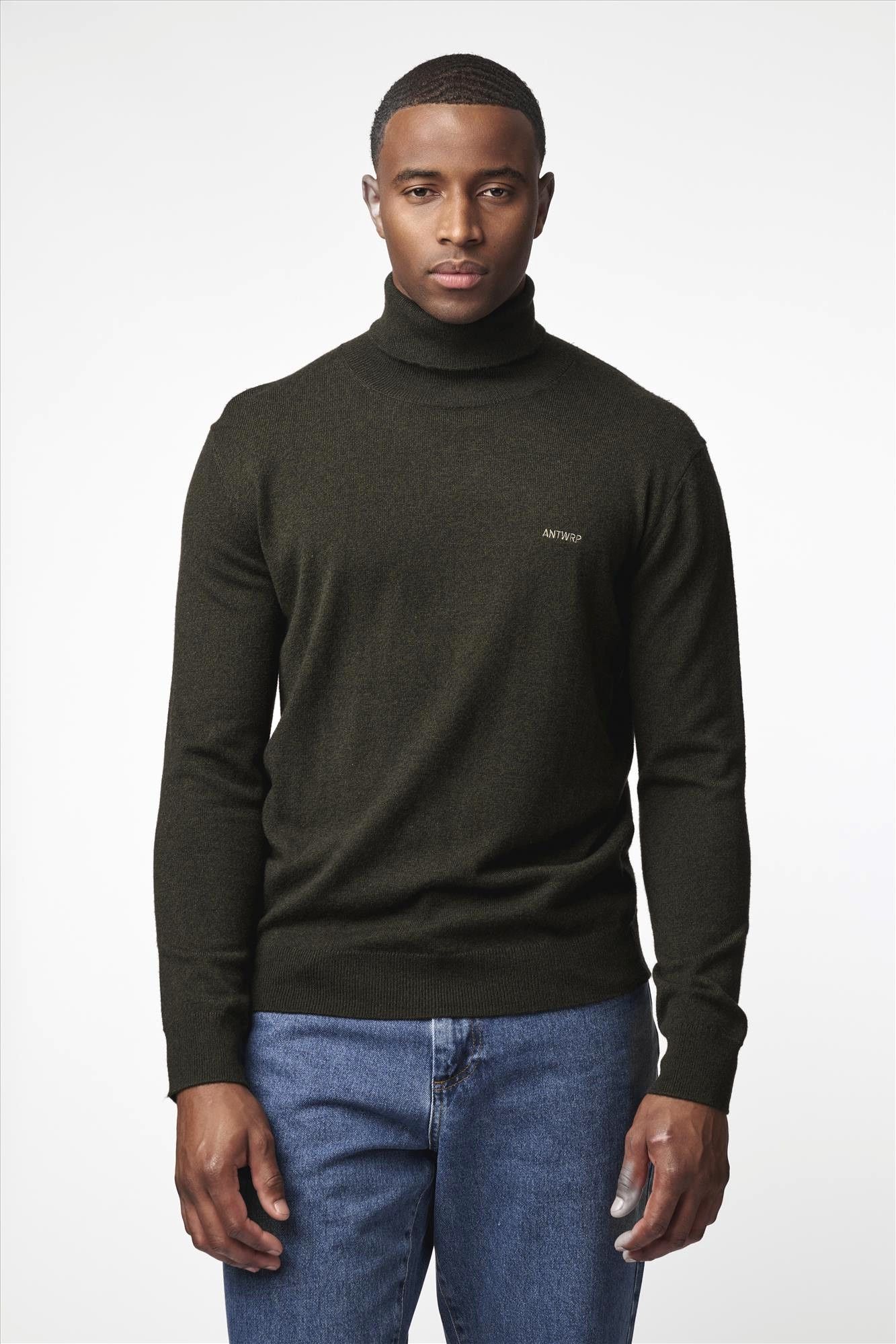 Antwrp - Donkergroene Merino turtleneck