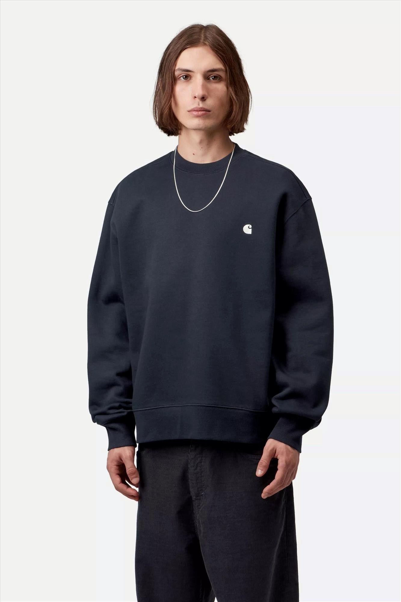 Carhartt WIP - Donkerblauwe Mack sweater
