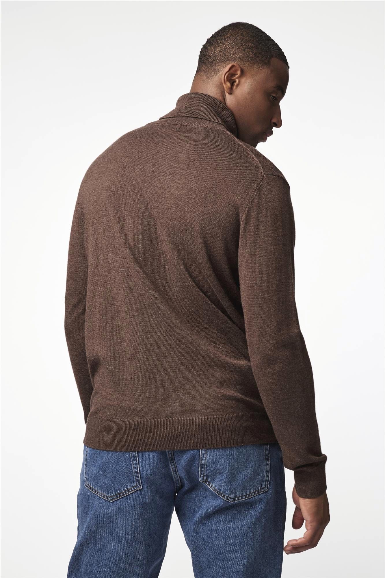 Antwrp - Donkerbruine Merino turtleneck