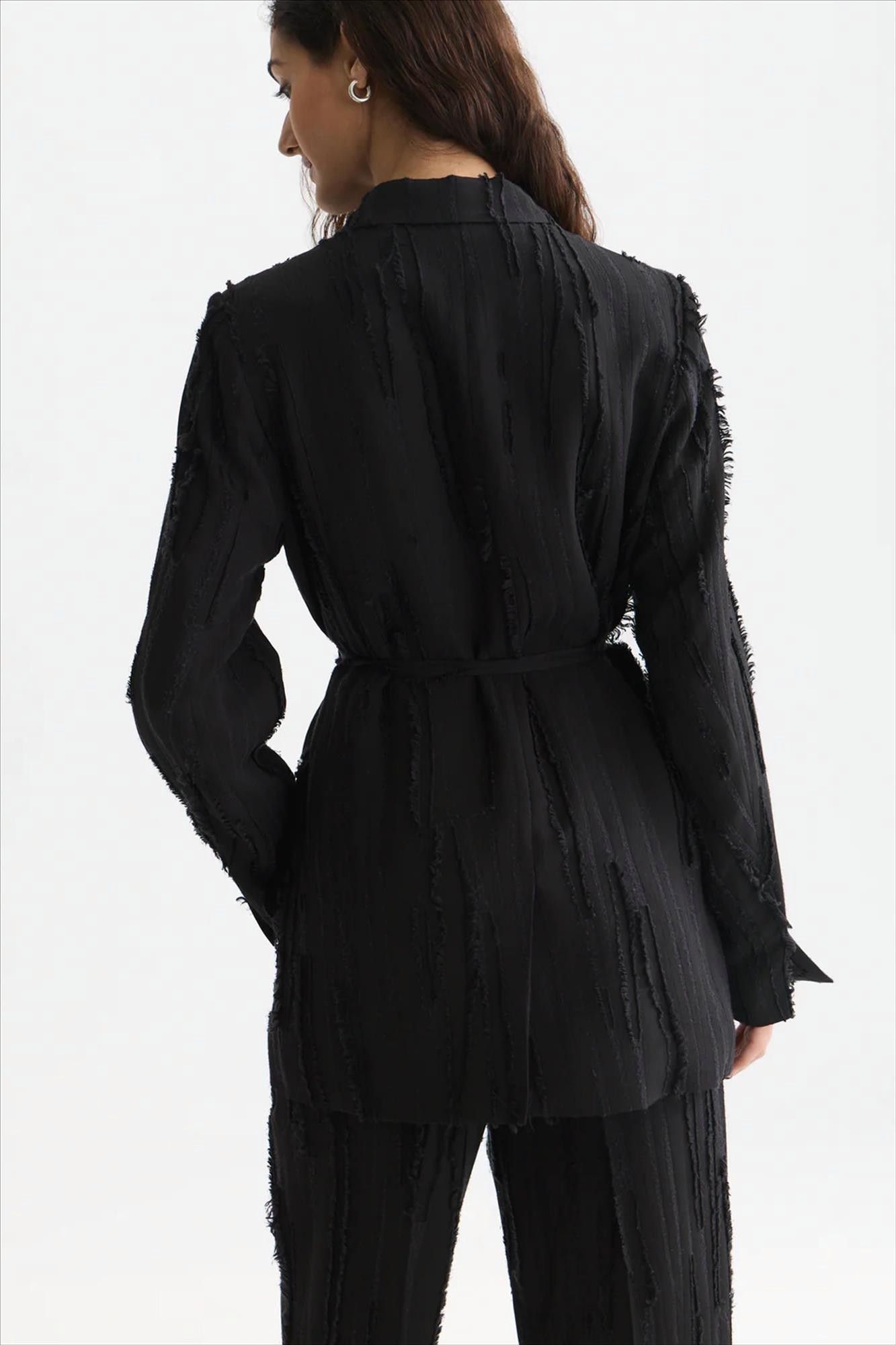 Scotch & Soda - Zwarte Belted blazer