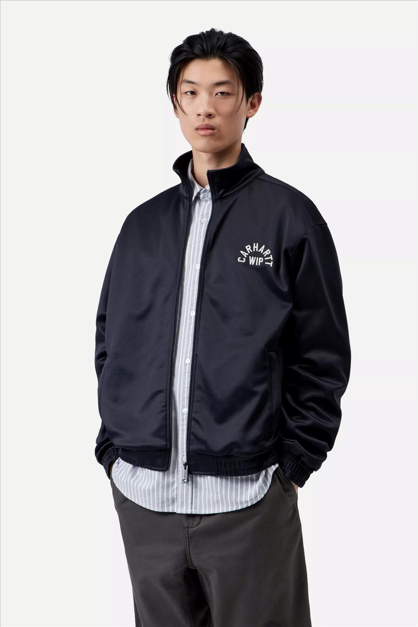Carhartt WIP - Donkerblauwe Bolon sweat jacket