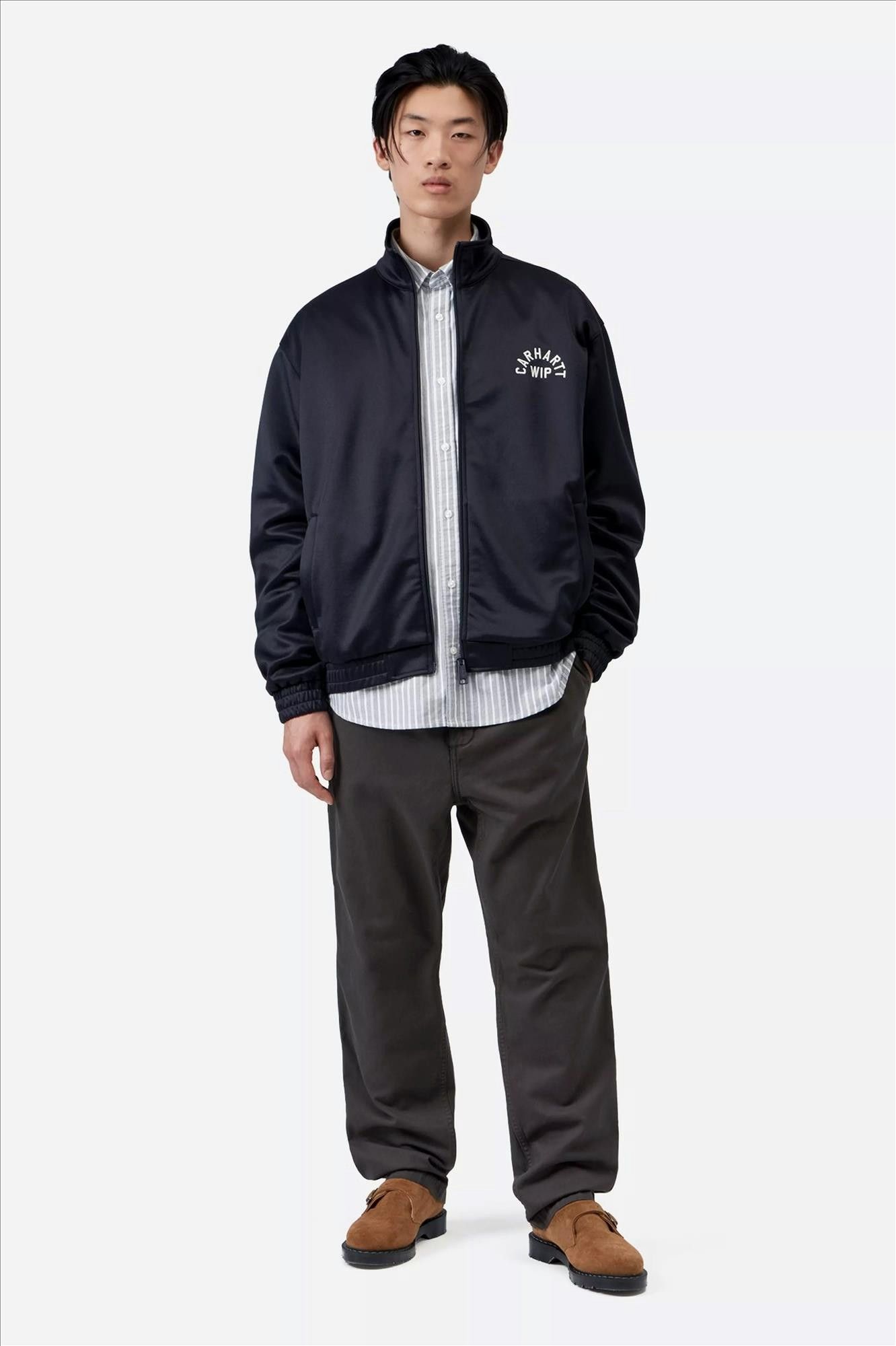 Carhartt WIP - Donkerblauwe Bolon sweat jacket