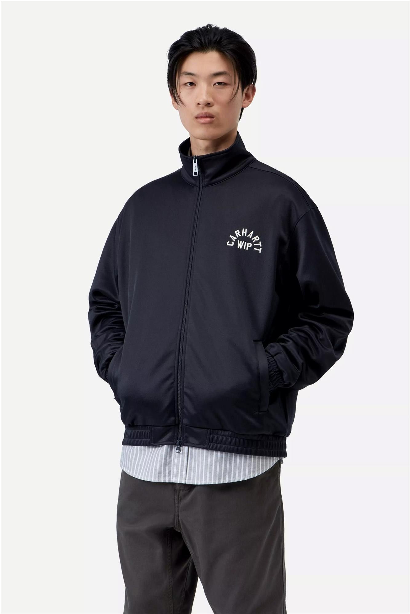 Carhartt WIP - Donkerblauwe Bolon sweat jacket