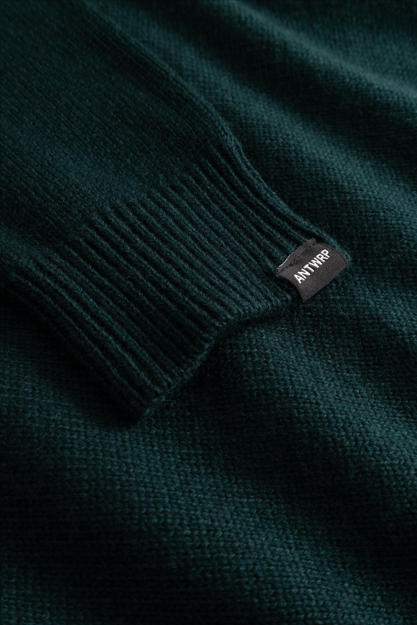 Antwrp - Donkergroene V Neck Merino trui