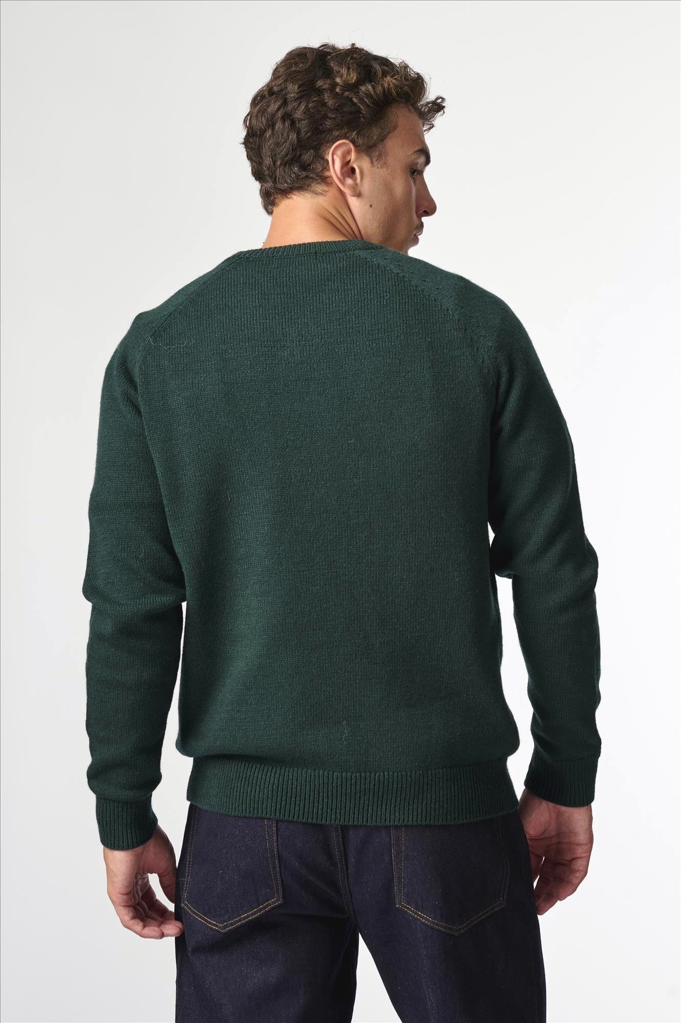 Antwrp - Donkergroene V Neck Merino trui