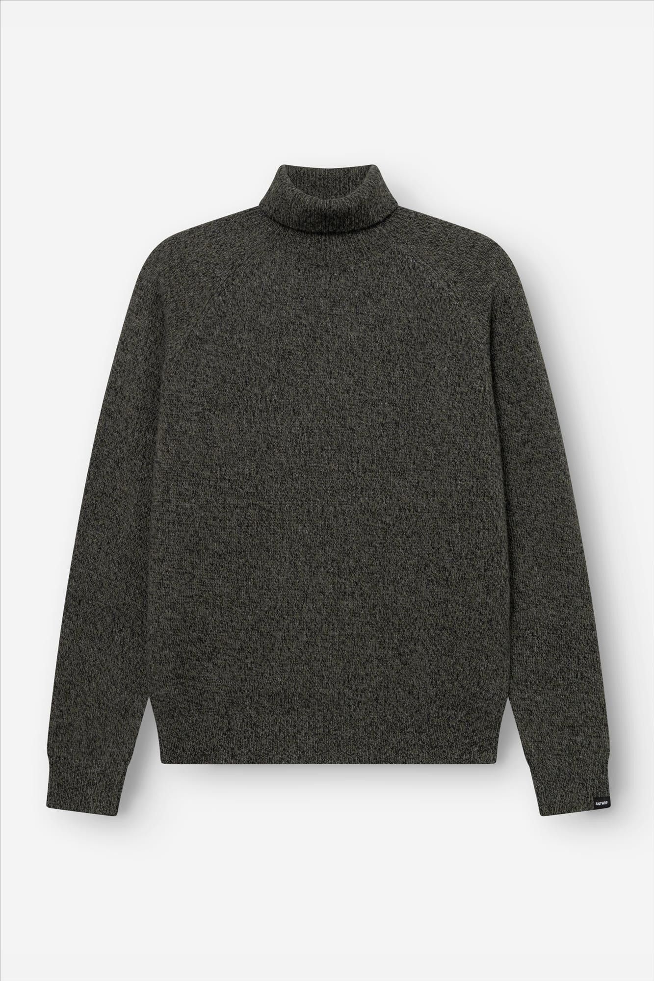 Antwrp - Donkergroene Mouline Turtleneck trui