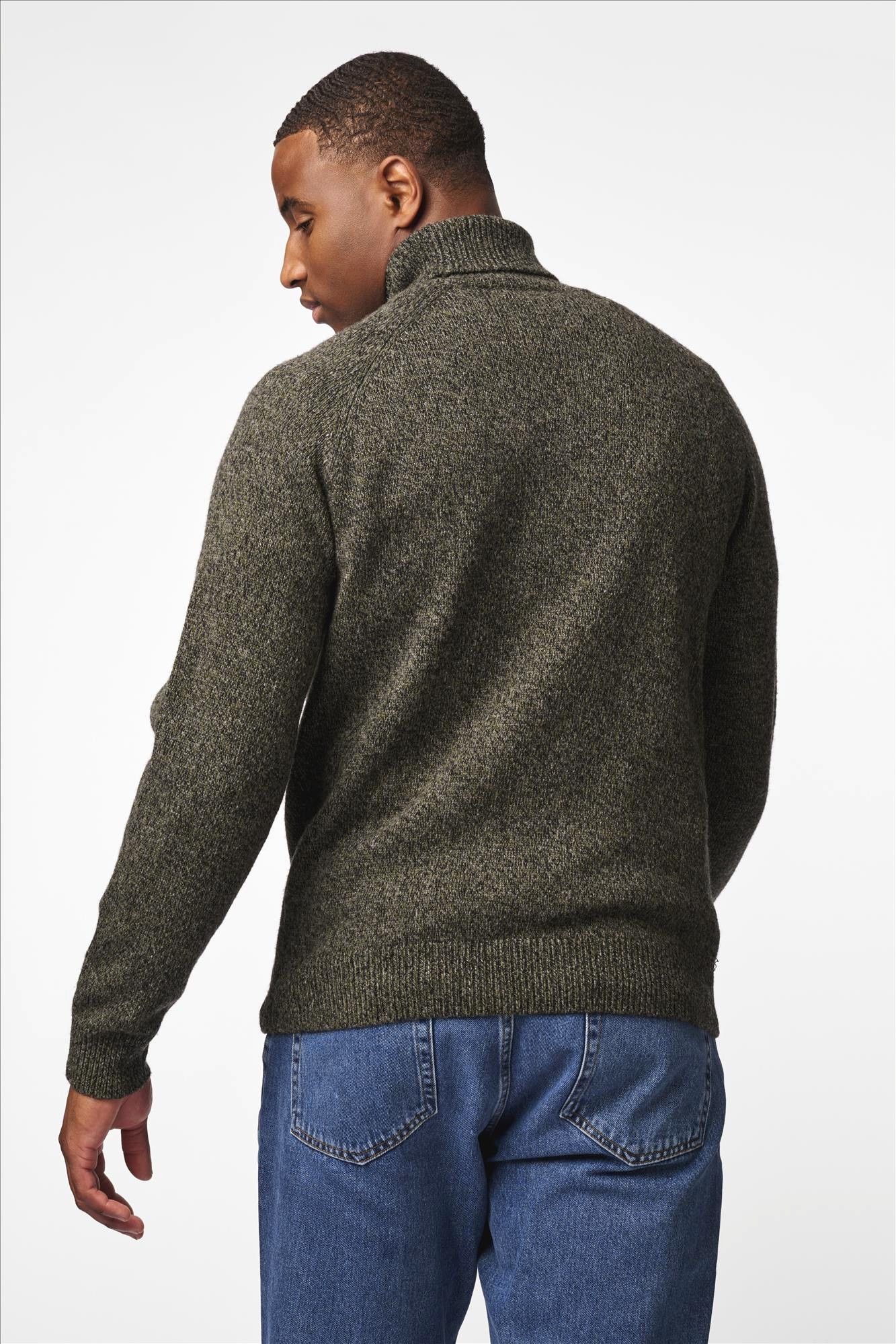 Antwrp - Donkergroene Mouline Turtleneck trui