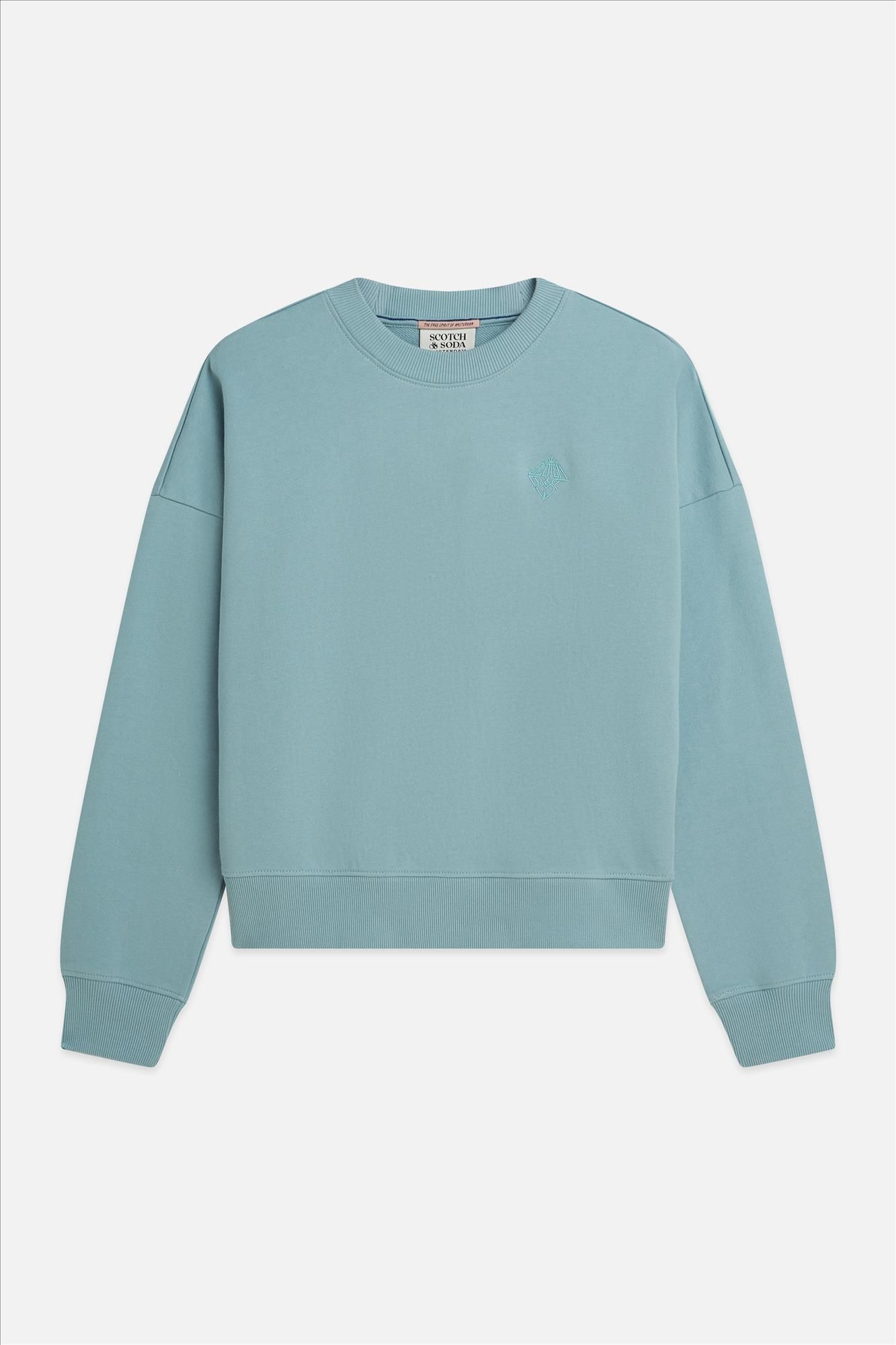 Scotch & Soda - Blauwe Embroidered Logo sweater