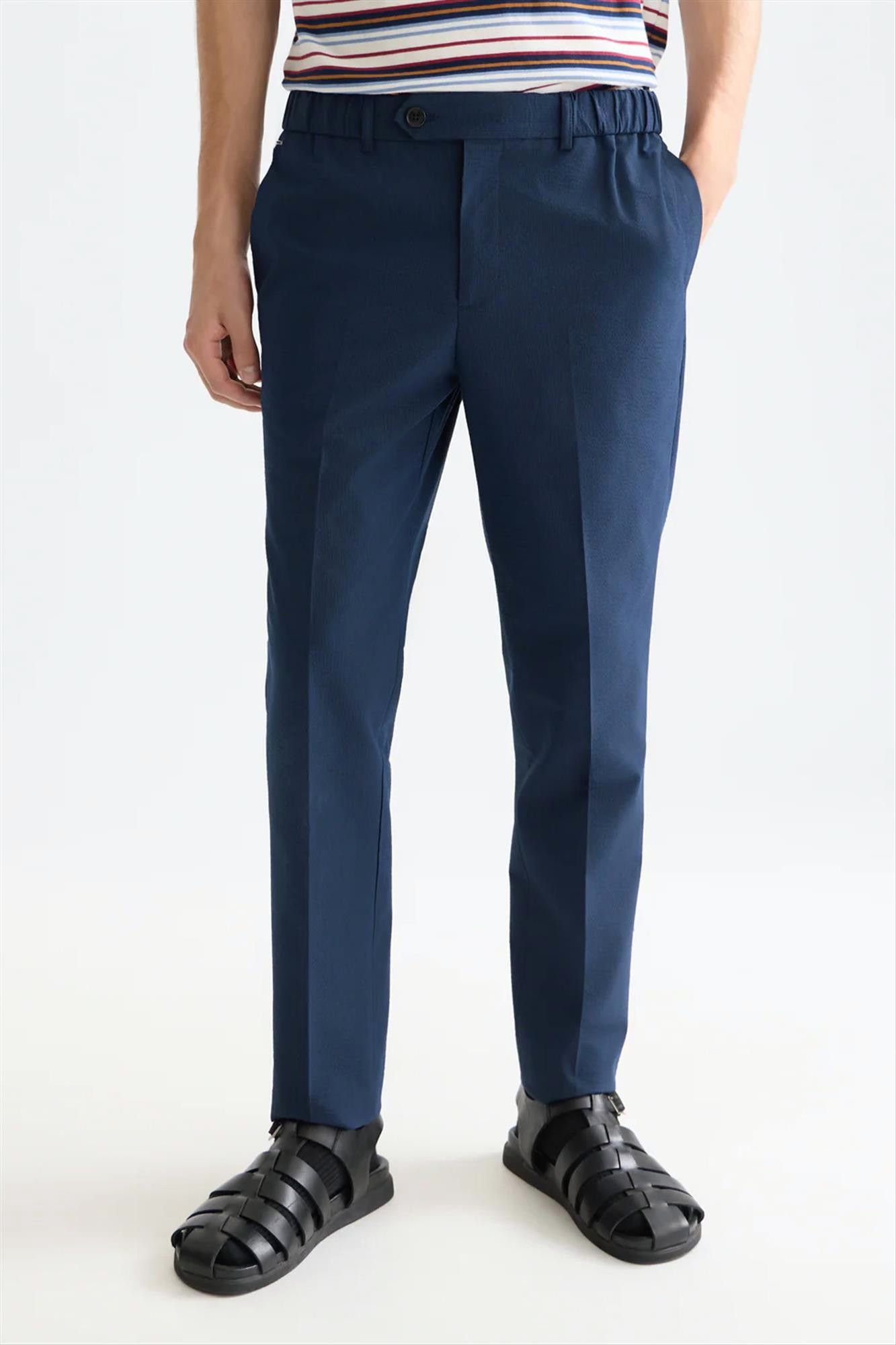 Scotch & Soda - Donkerblauwe Warren regular straight broek