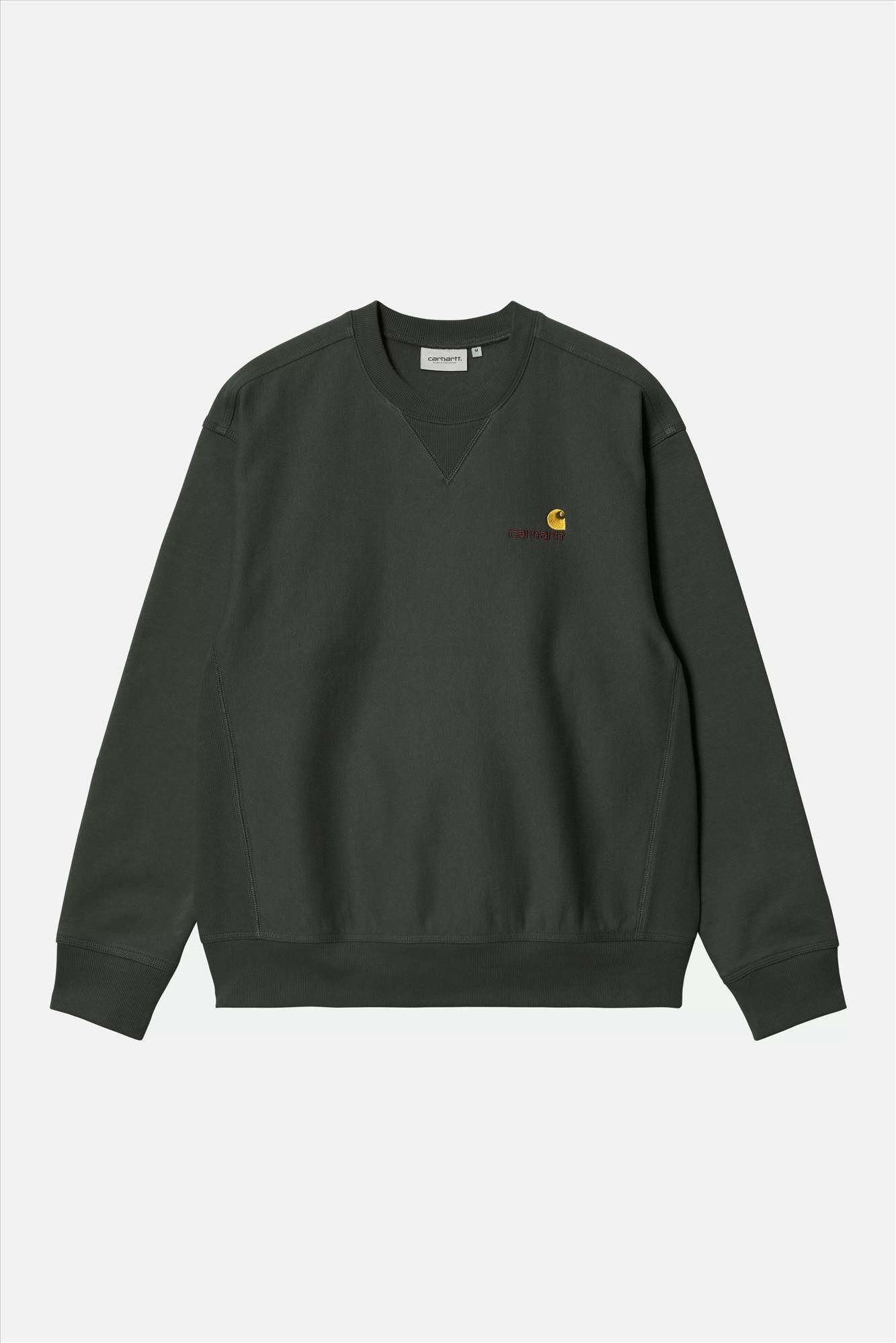 Carhartt WIP - Donkergroene American Script sweater