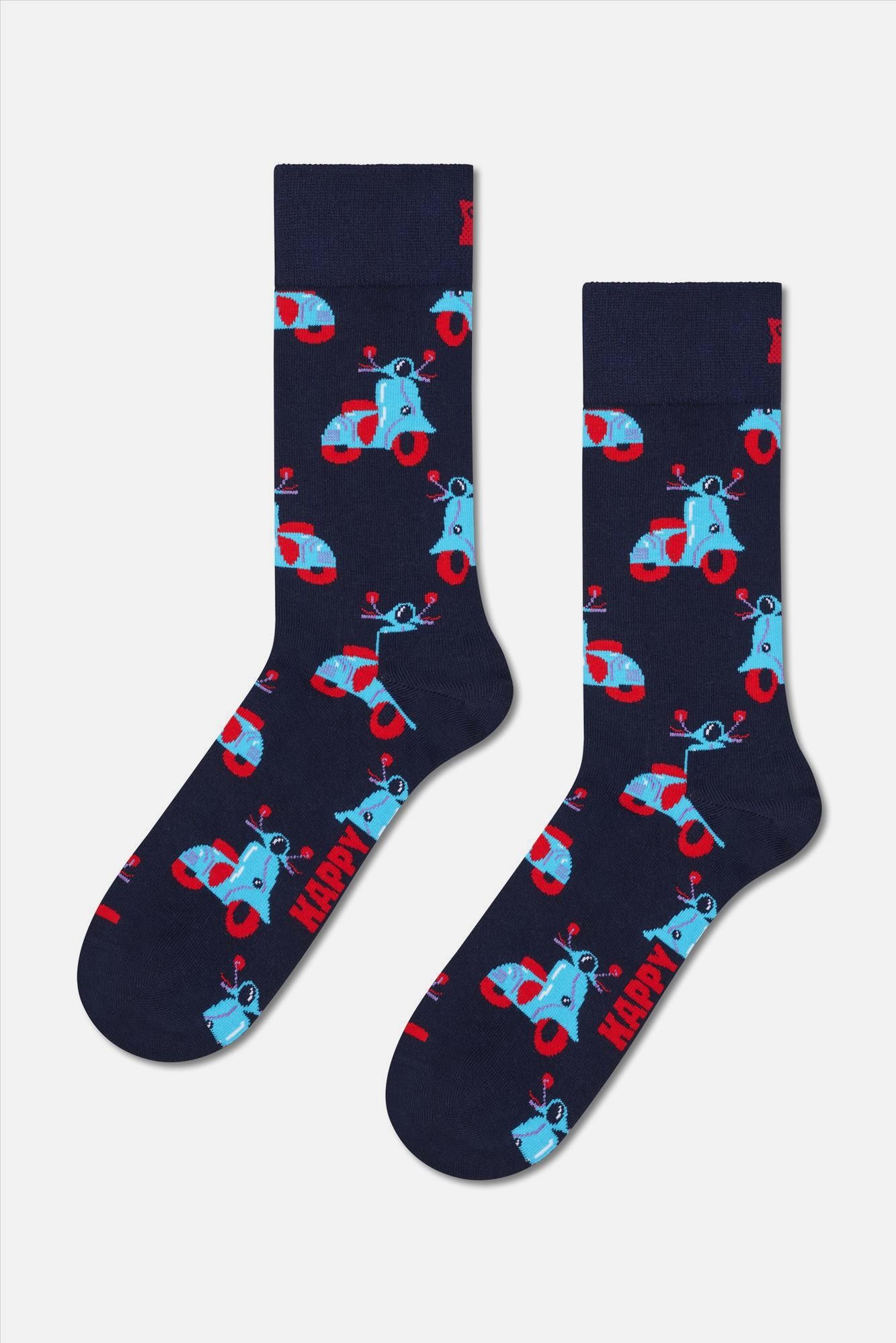 Happy Socks - Donkerblauwe Scooter sokken, maat: 36-40
