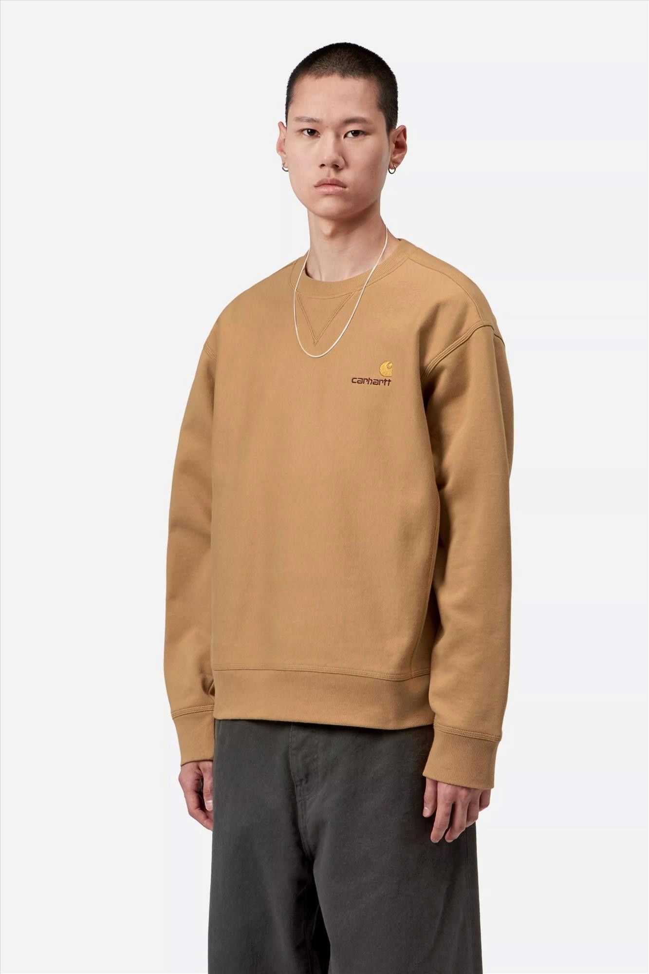Carhartt WIP - Camel American Script sweater
