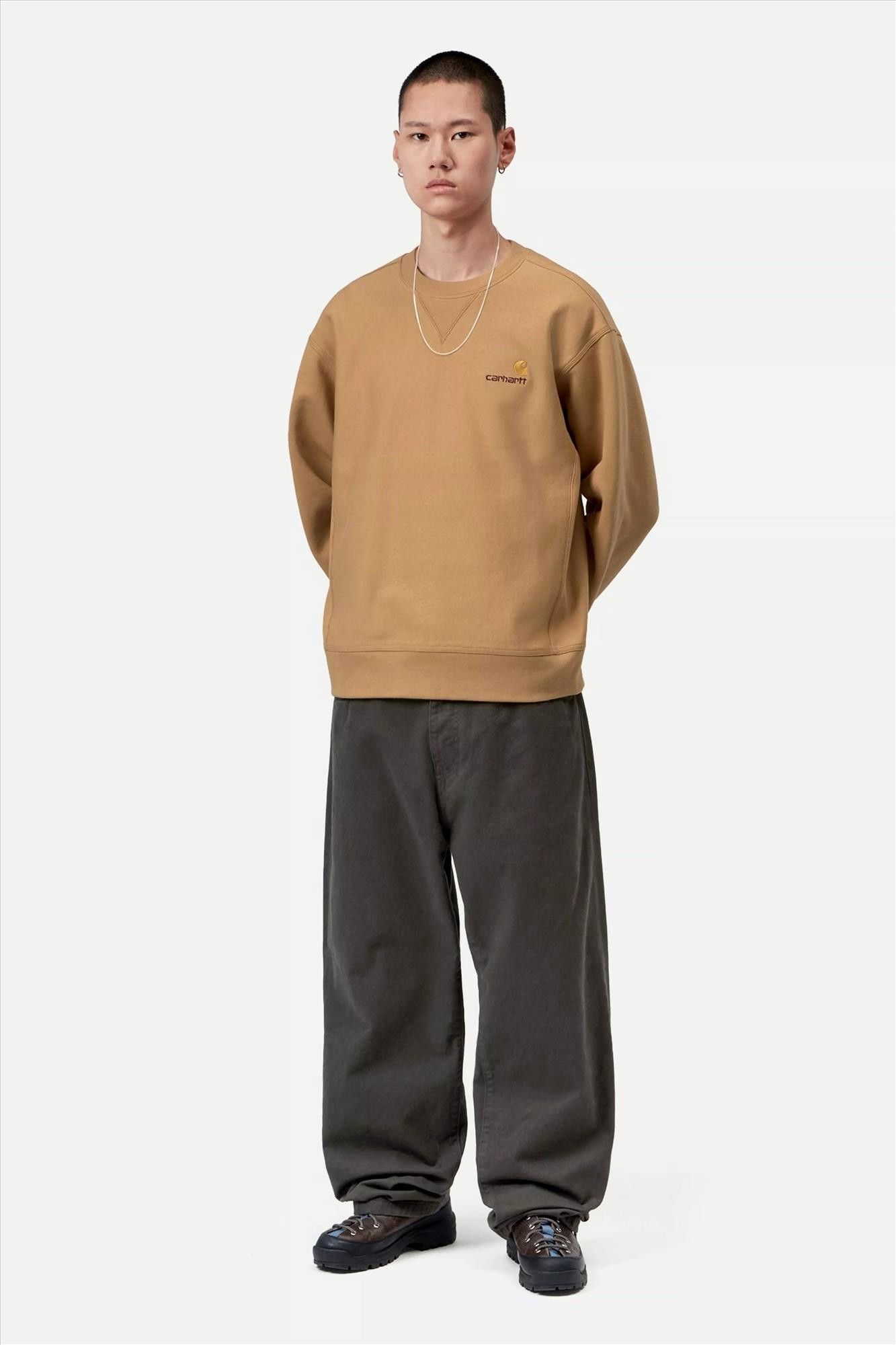 Carhartt WIP - Camel American Script sweater