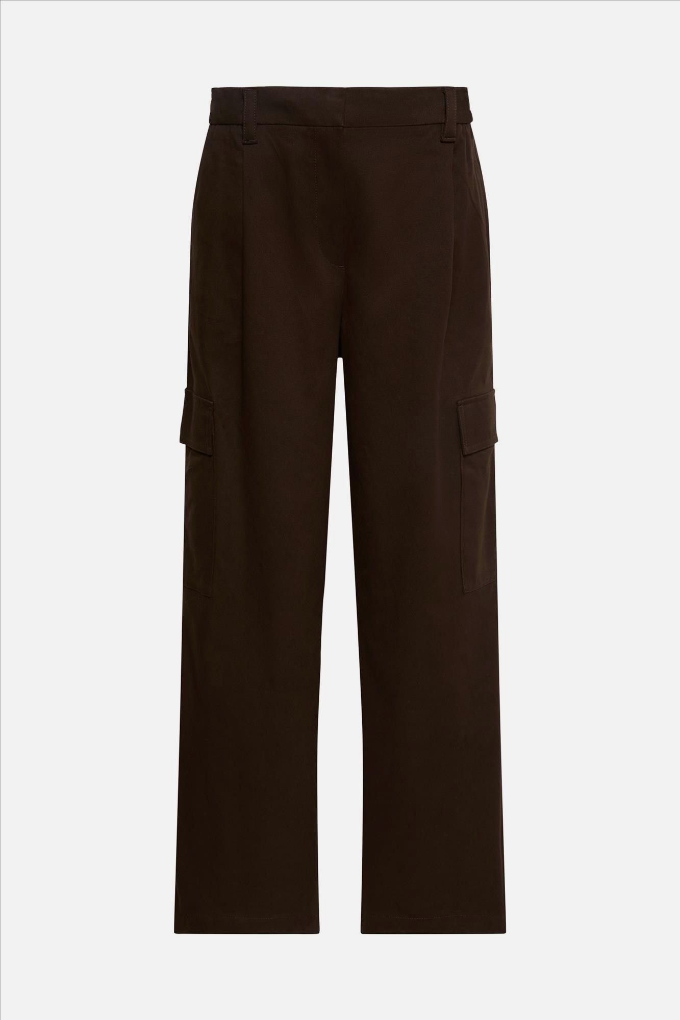 Calvin Klein Jeans - Donkerbruine Cotton cargobroek