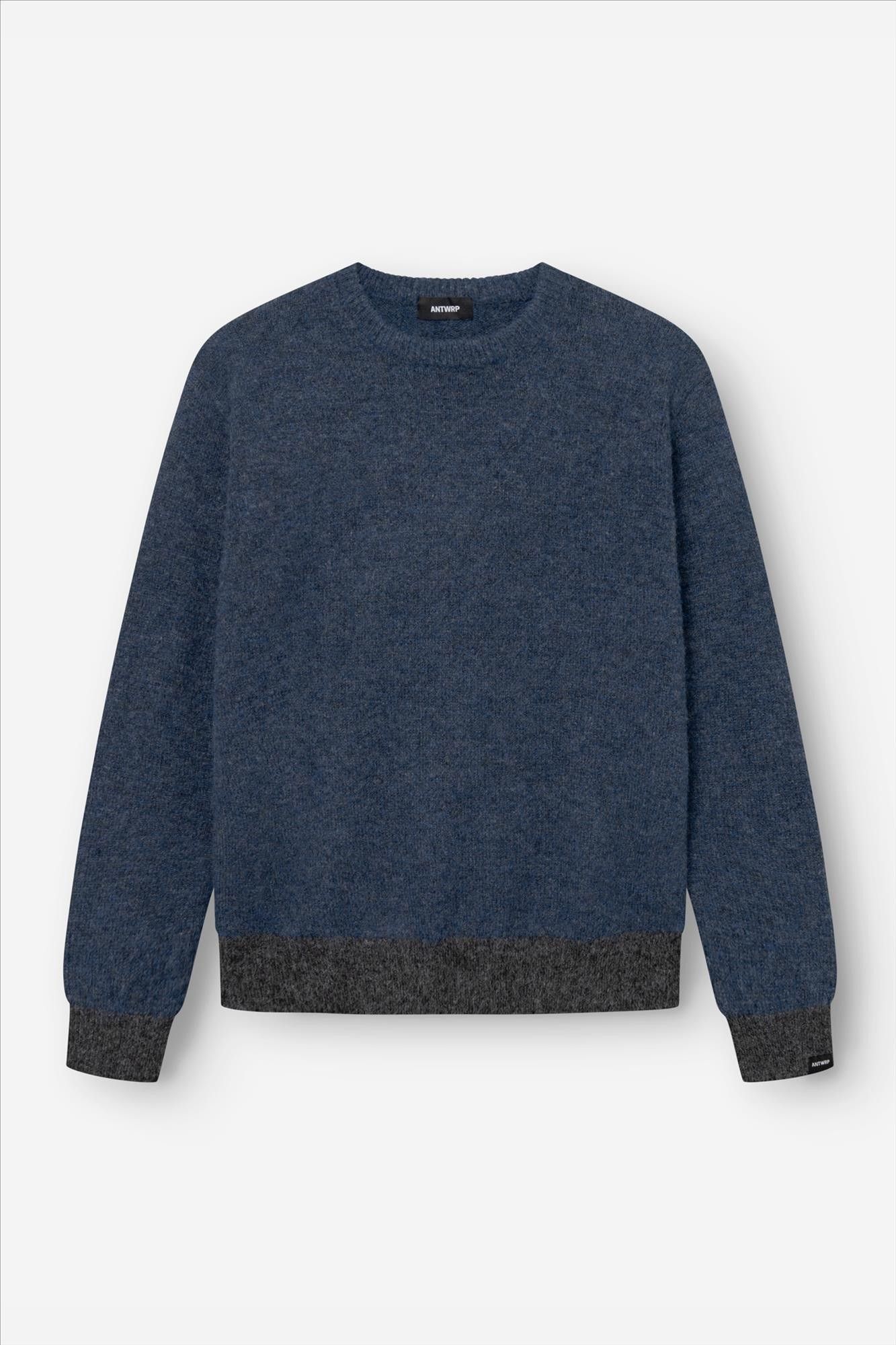 Antwrp - Blauwe Colorblock trui