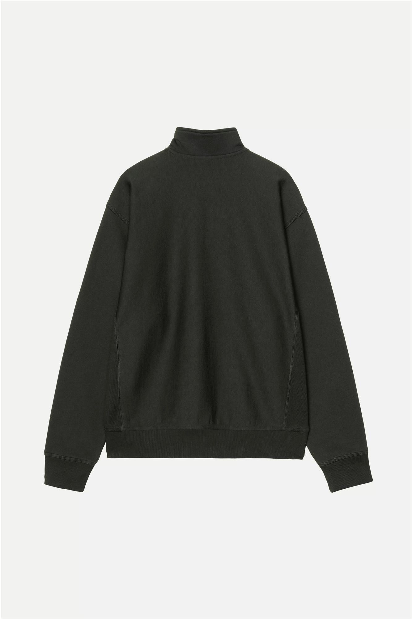 Carhartt WIP -  Donkergroene Half Zip American Script sweater
