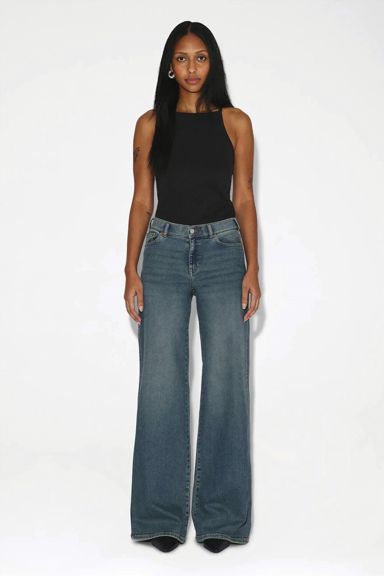 Dr. Denim - Blauwe Used Vintage Zila wide jeans