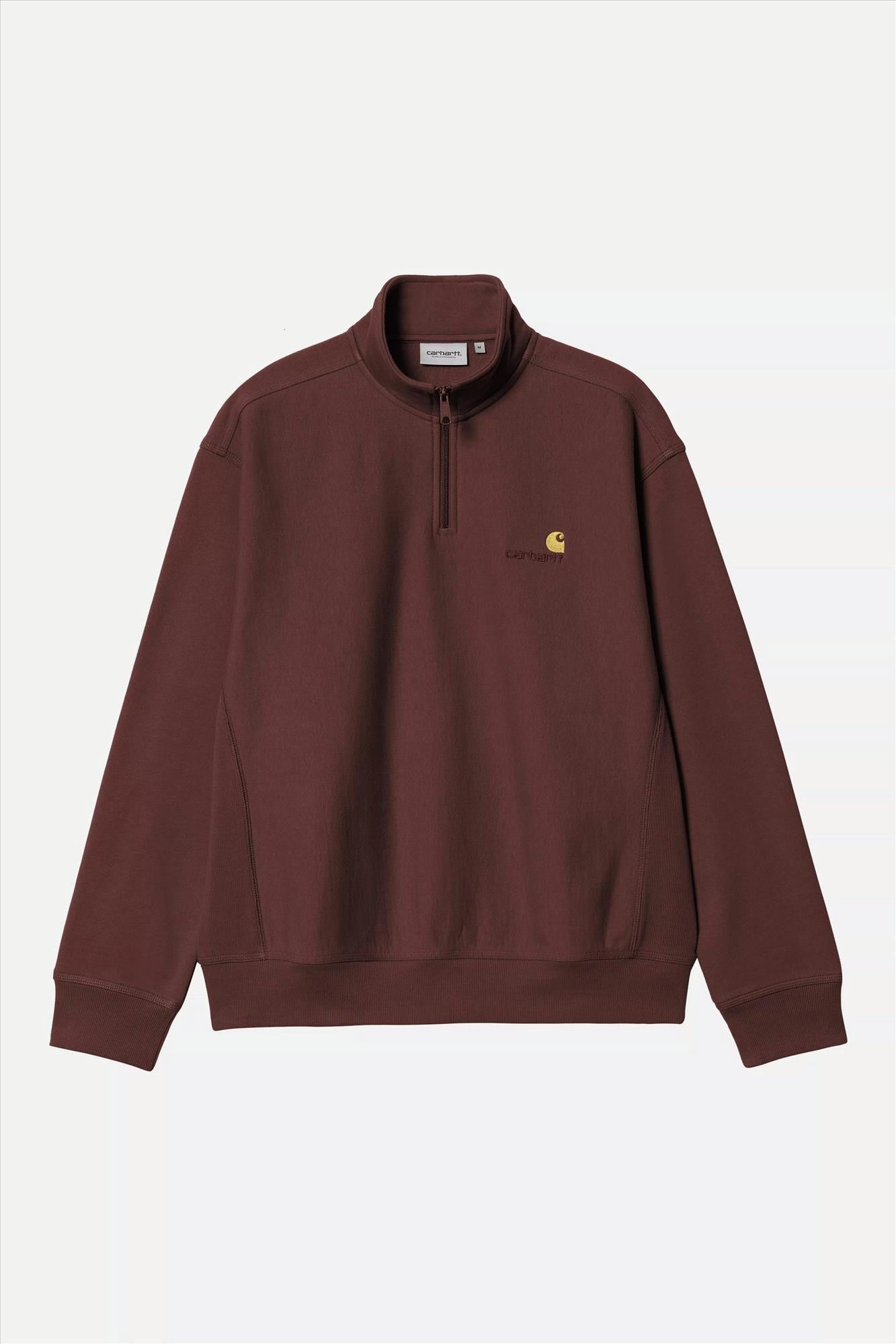 Carhartt WIP - Bordeaux Half Zip American Script sweater