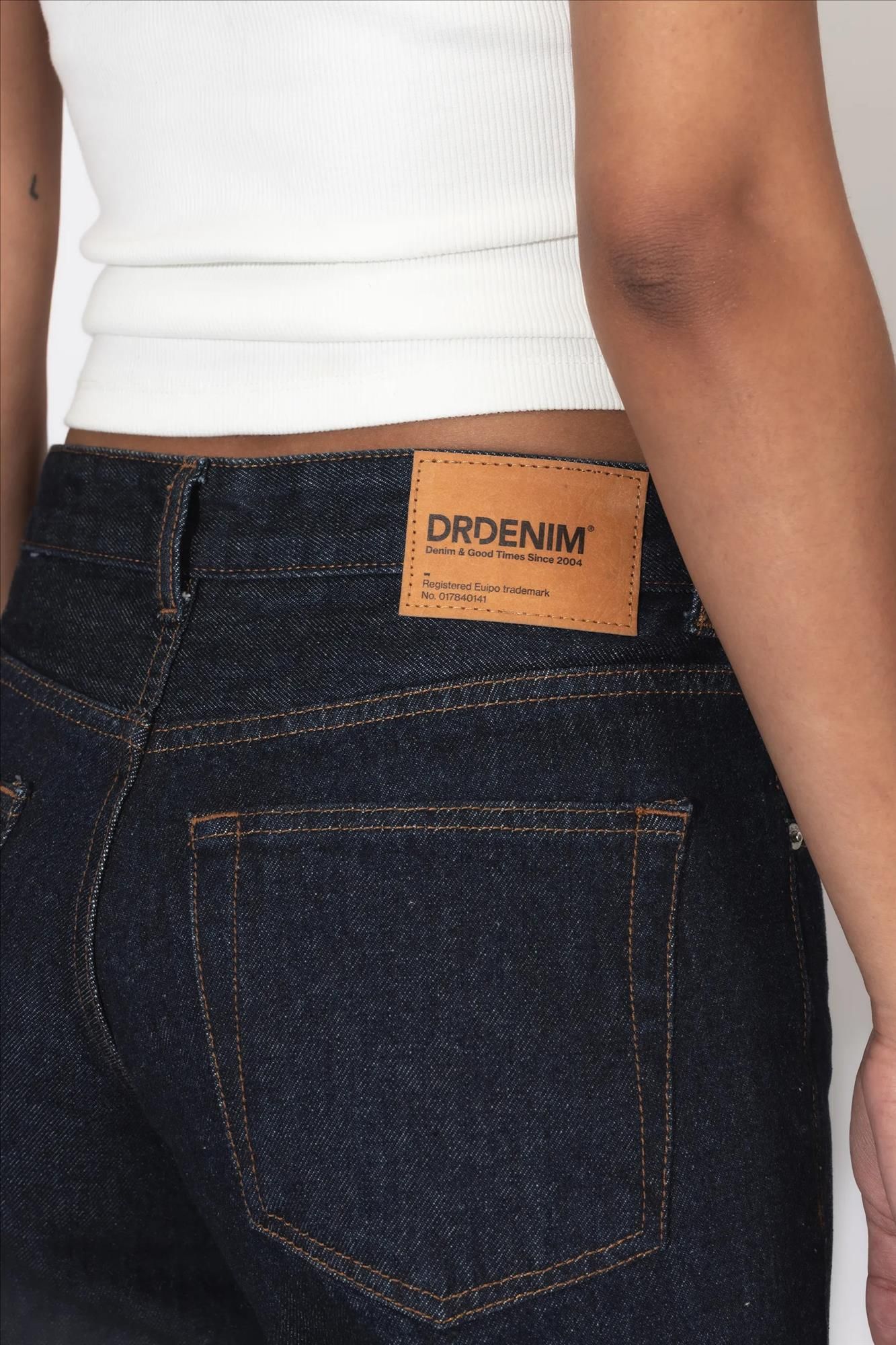 Dr. Denim - Donkerblauwe Rhue low wide jeans