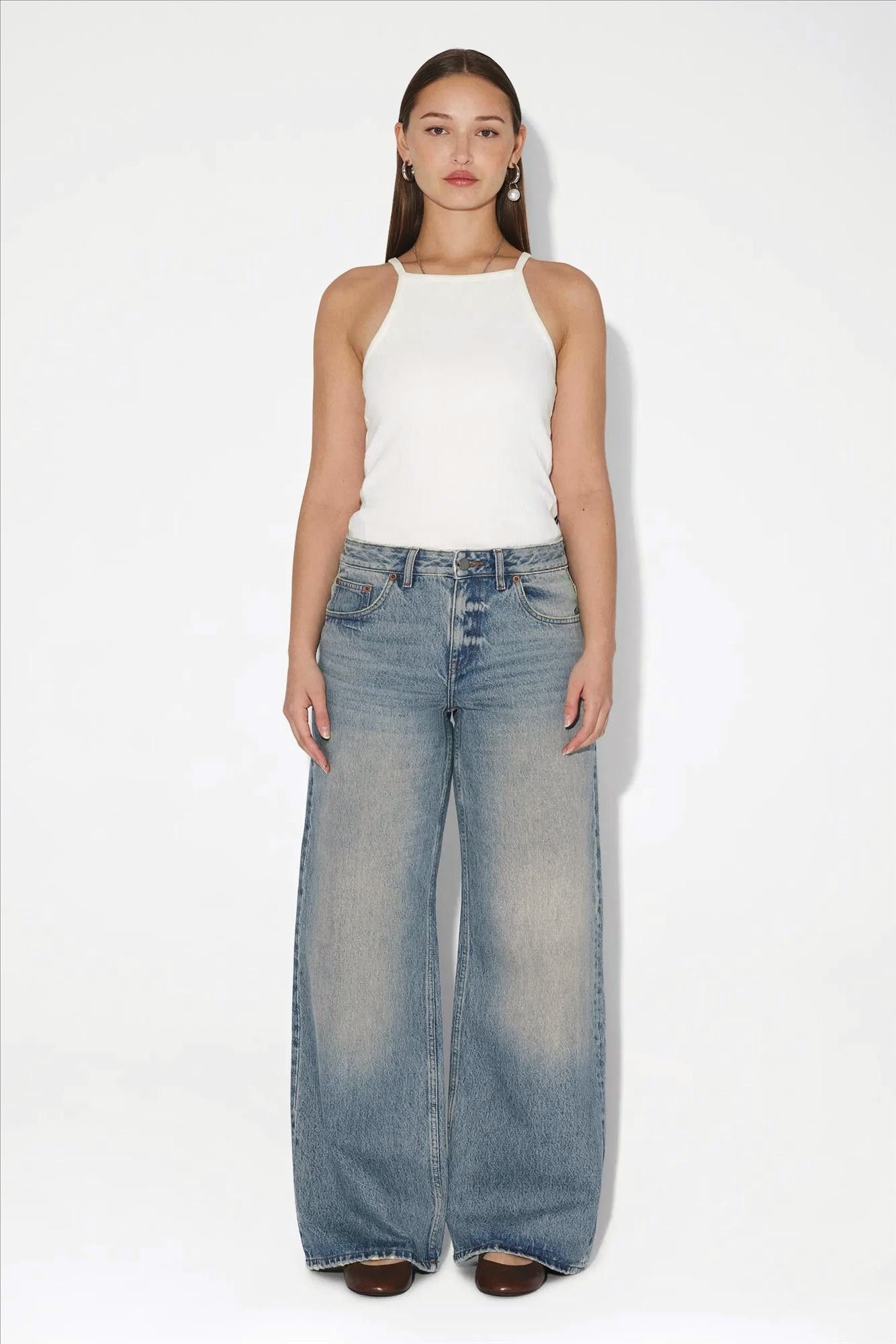 Dr. Denim - Blauwe Sky Fade Vintage Rhue wide jeans