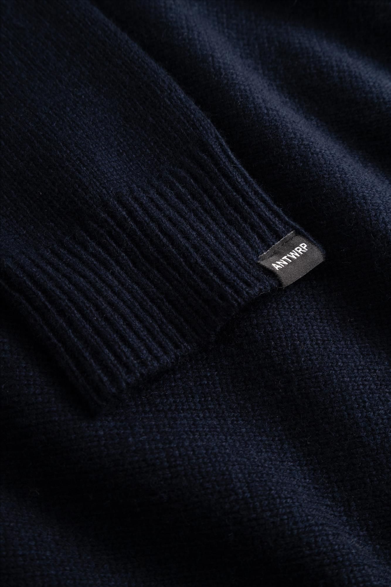 Antwrp - Donkerblauwe Jacquard Merino trui