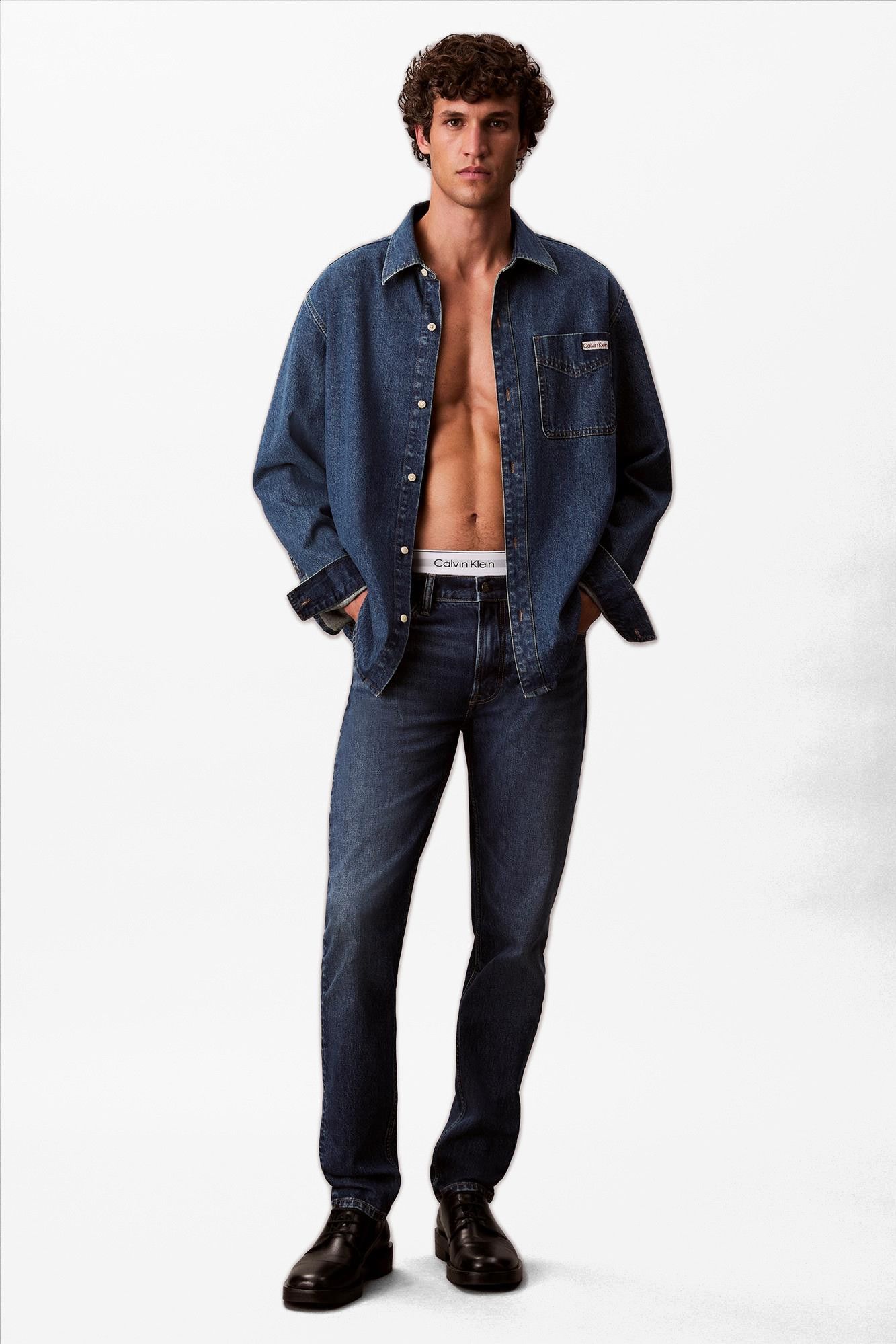 Calvin Klein Jeans - Donkerblauwe Sahara slim taper jeans