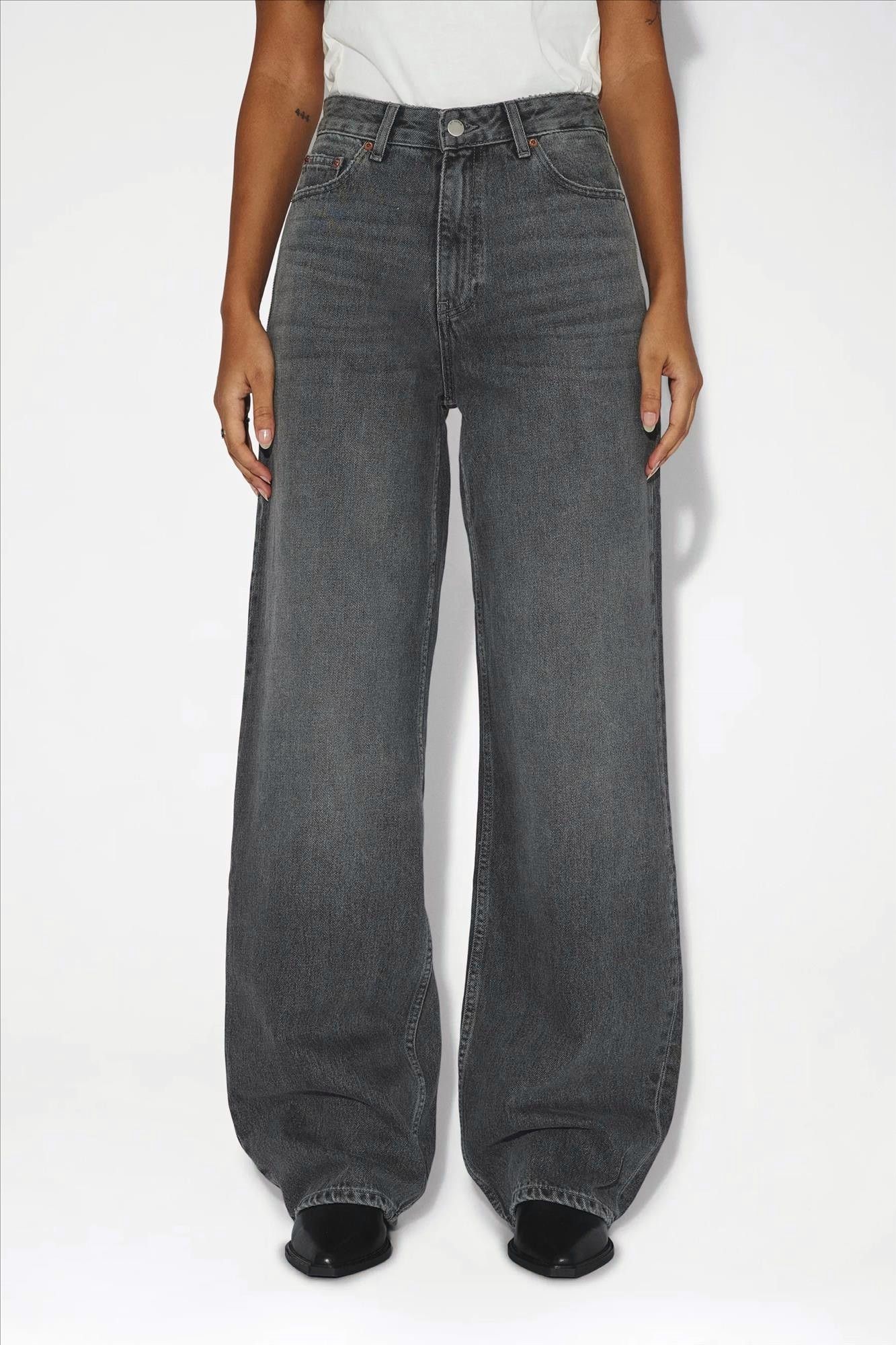 Dr. Denim - Grijze Used Donna relaxed jeans
