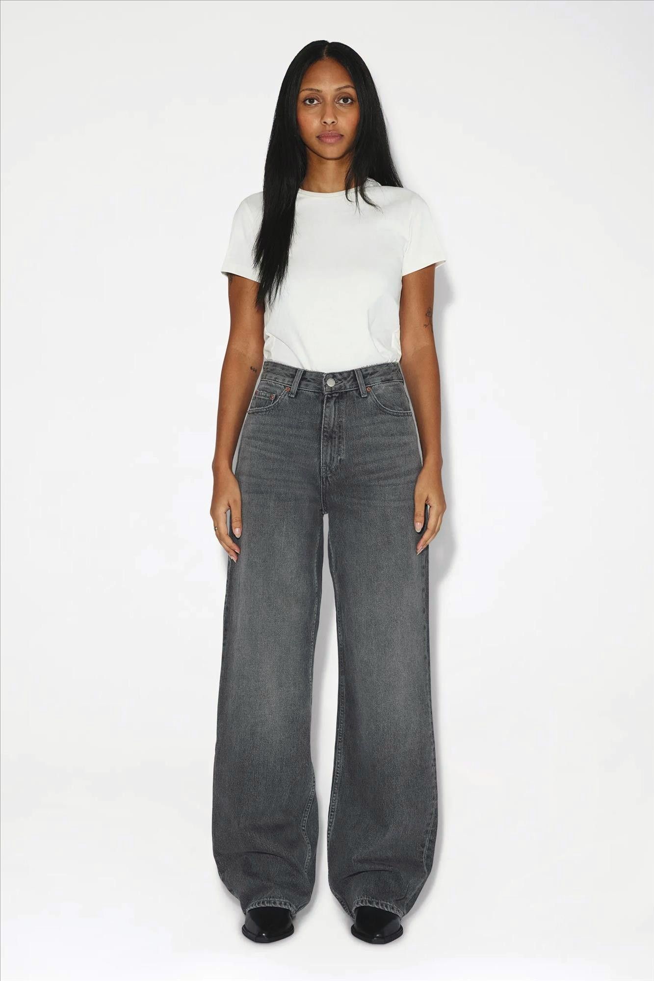 Dr. Denim - Grijze Used Donna relaxed jeans