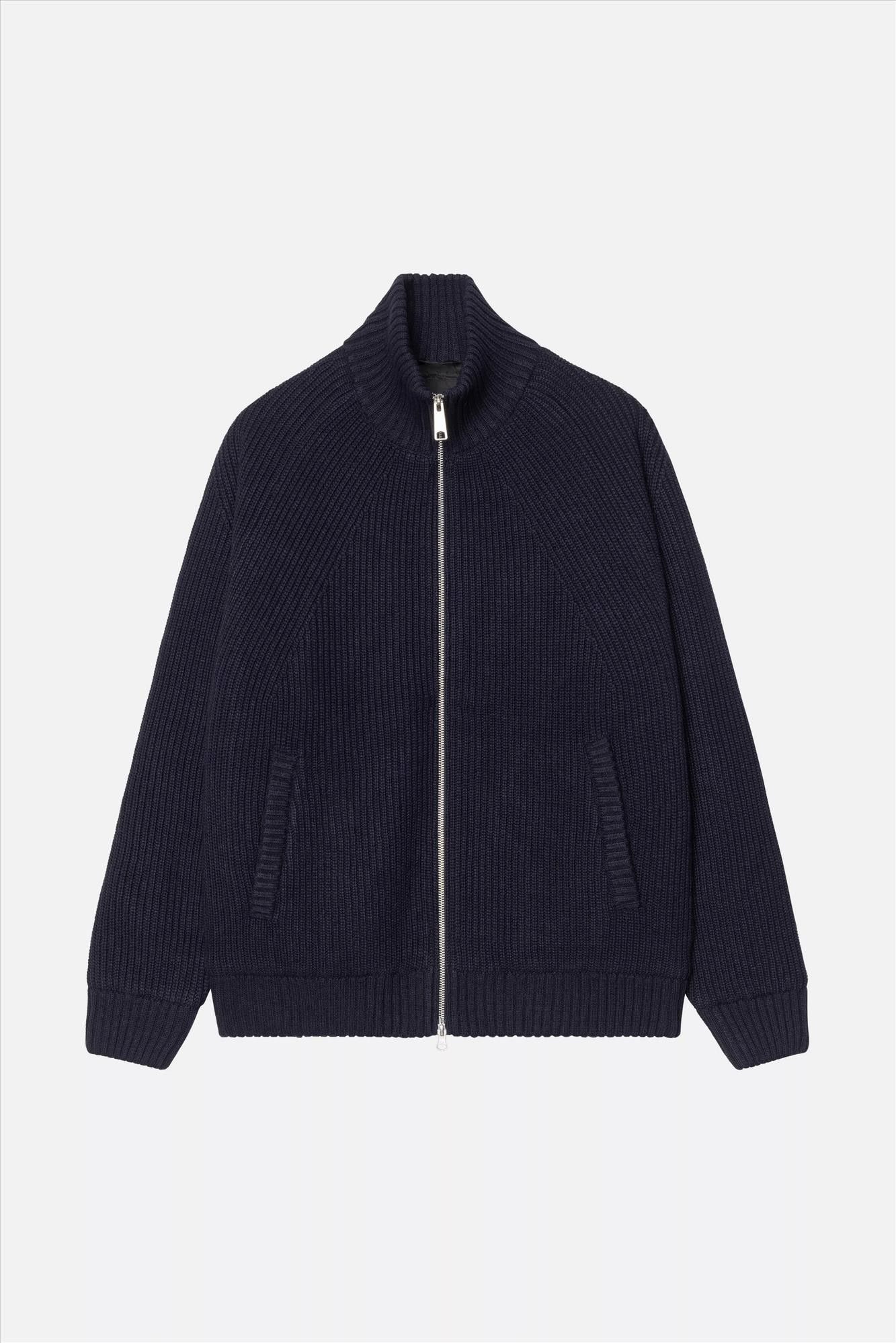 Carhartt WIP - Donkerblauwe Banley sweater jacket