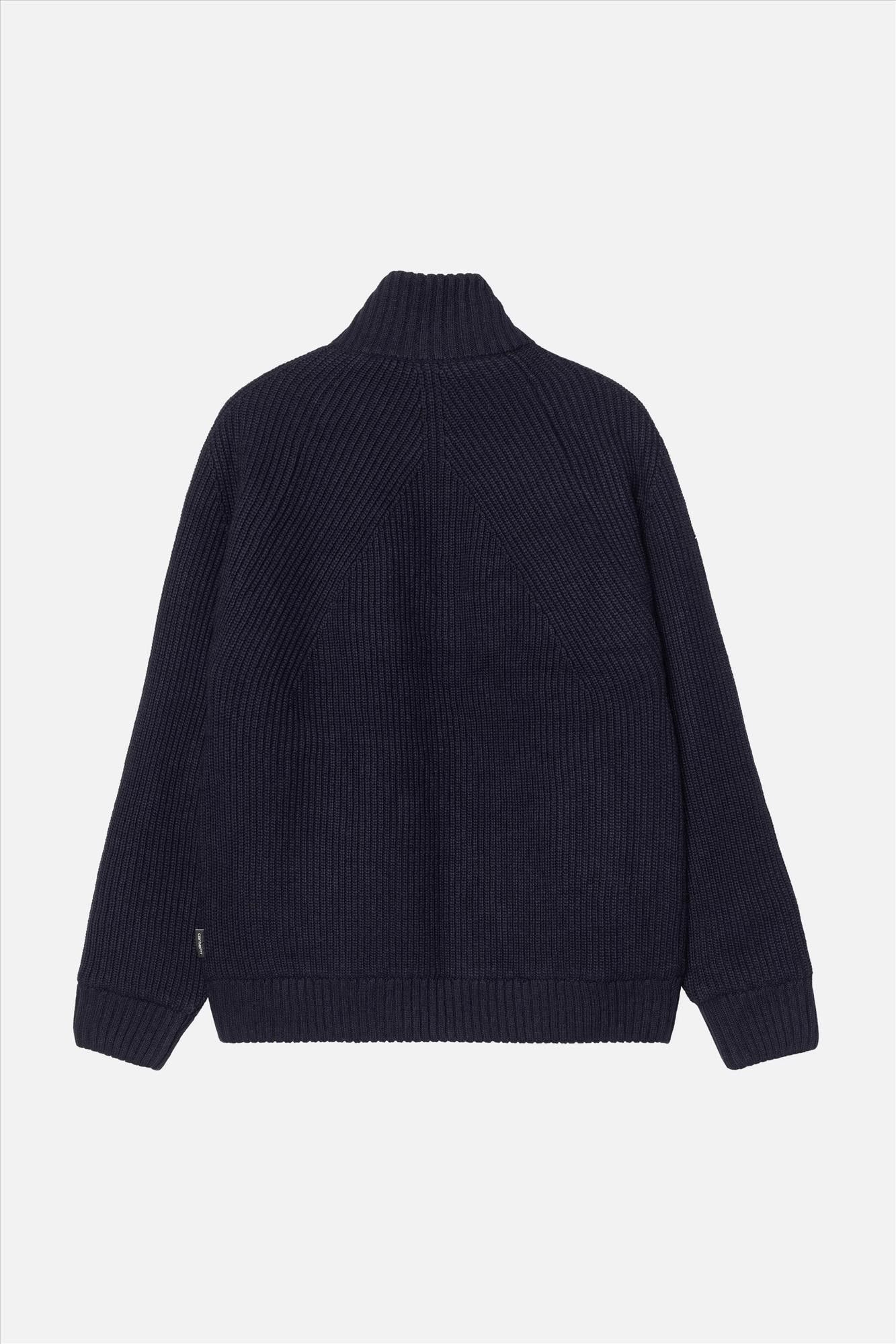 Carhartt WIP - Donkerblauwe Banley sweater jacket
