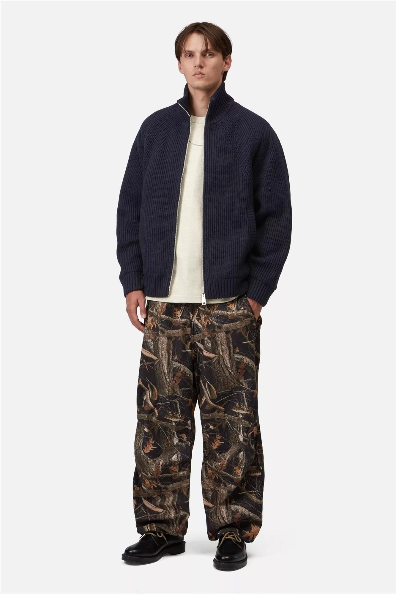 Carhartt WIP - Donkerblauwe Banley sweater jacket