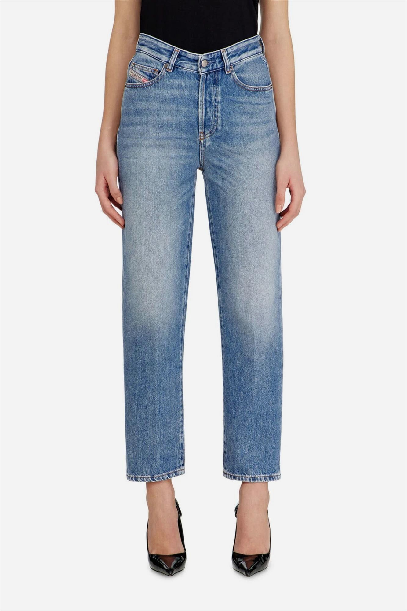 Diesel - Middenblauwe 1981 D-Went straight jeans
