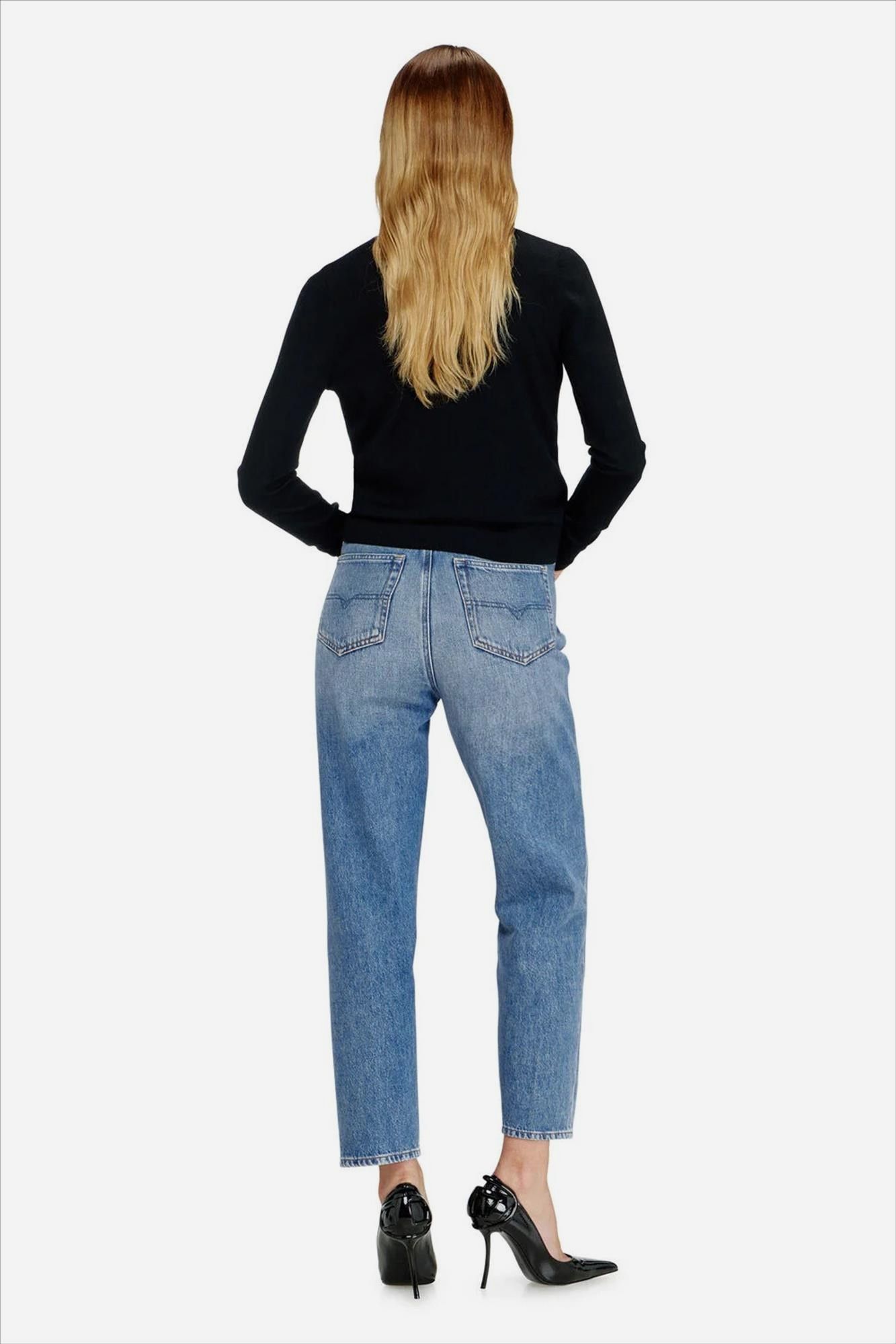 Diesel - Middenblauwe 1981 D-Went straight jeans