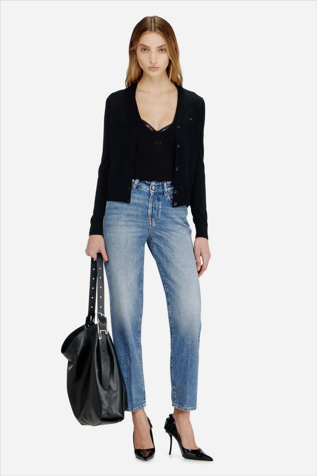 Diesel - Middenblauwe 1981 D-Went straight jeans