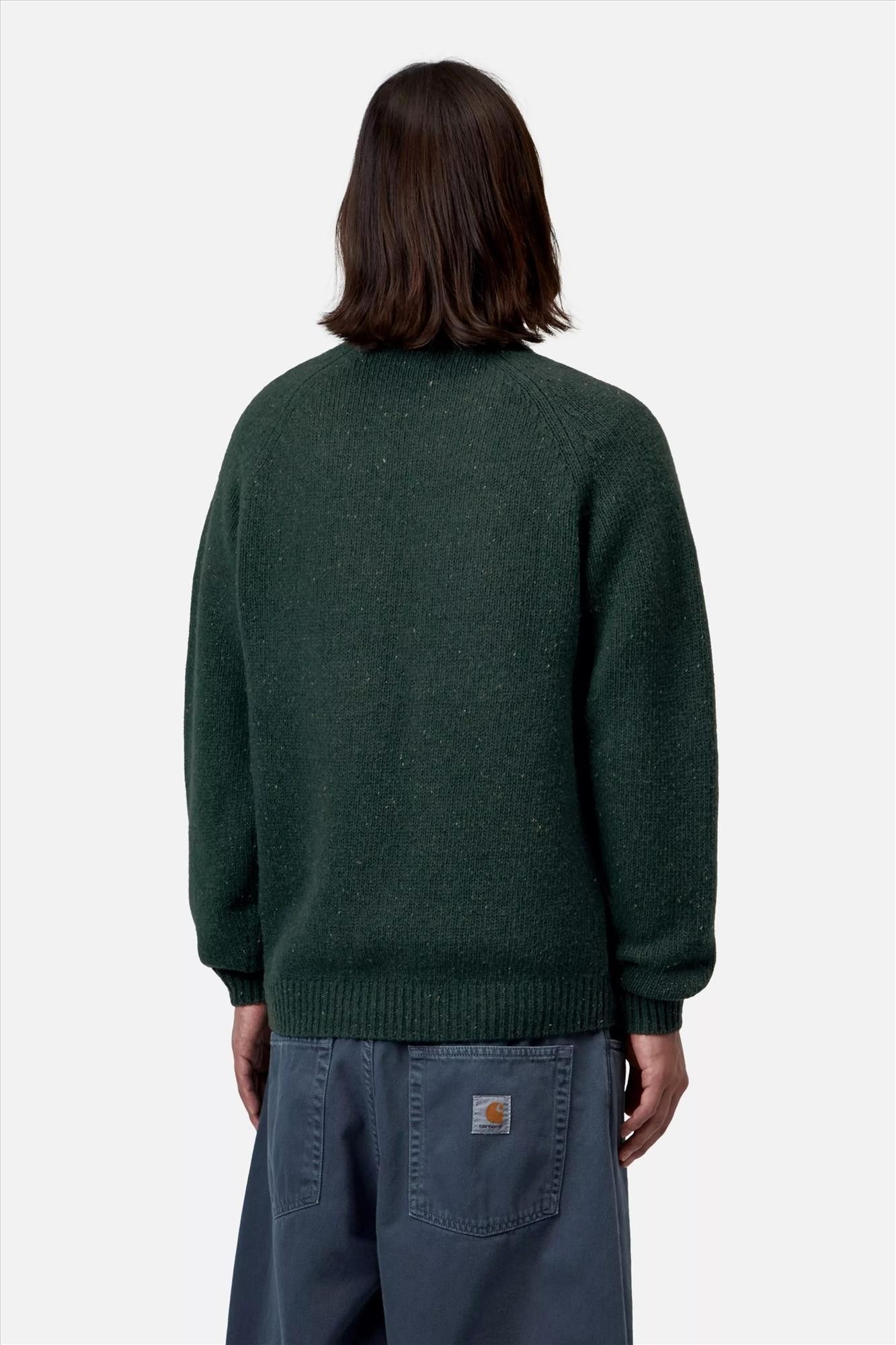 Carhartt WIP - Donkergroene Anglistic trui