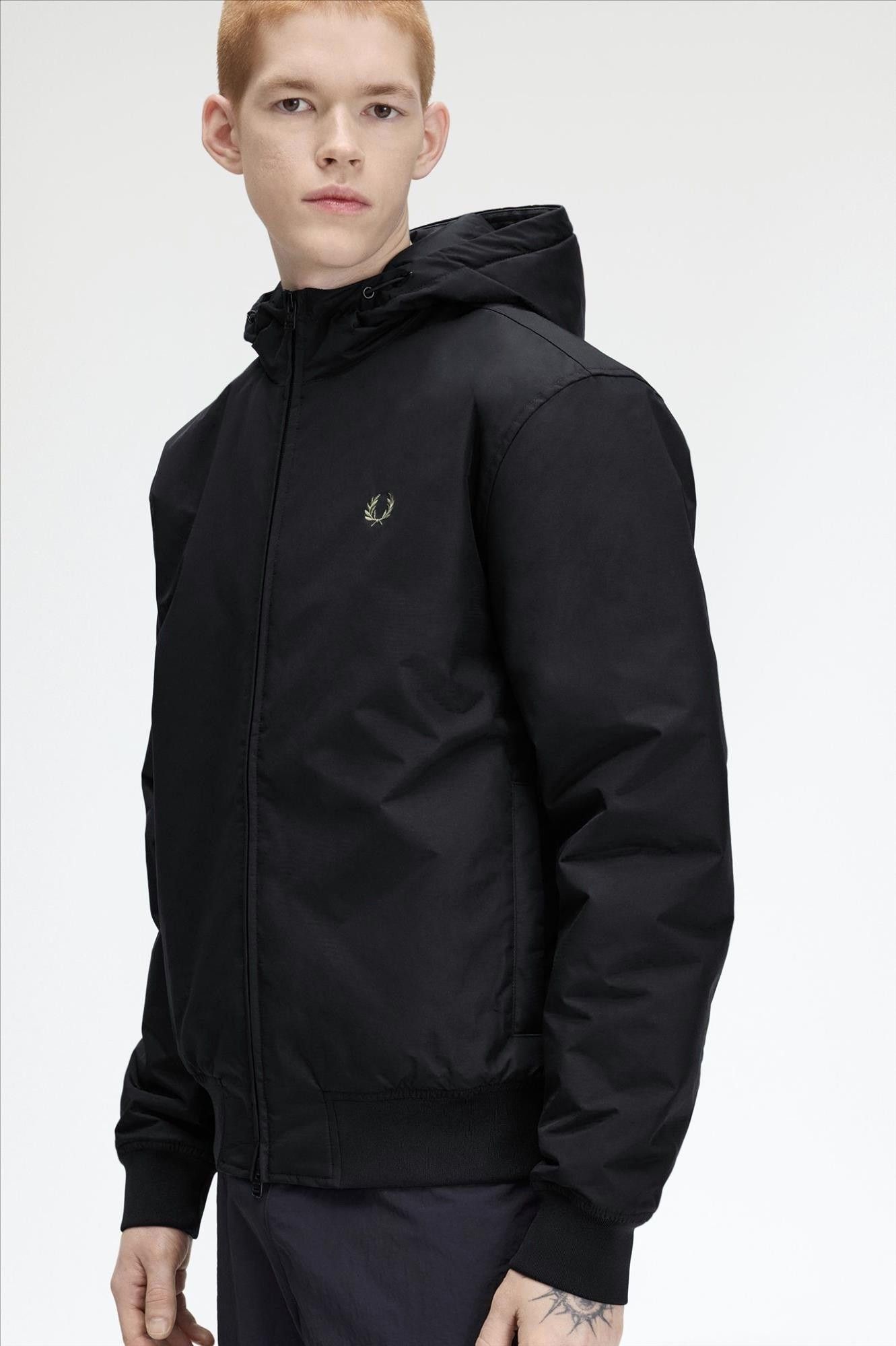 Fred Perry - Zwarte Hooded Brentham jas