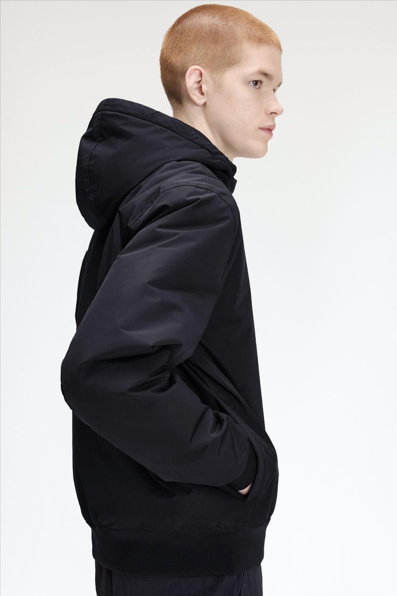 Fred Perry - Zwarte Hooded Brentham jas