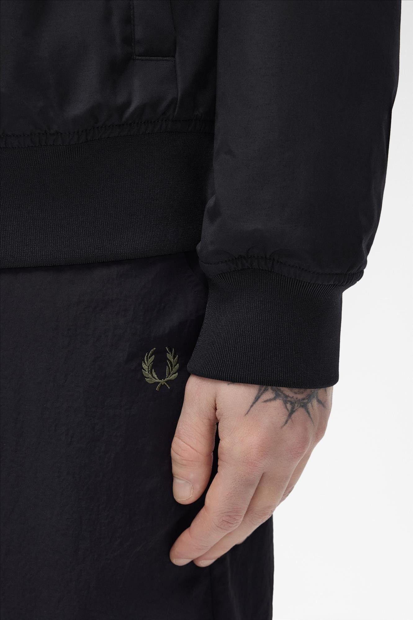 Fred Perry - Zwarte Hooded Brentham jas