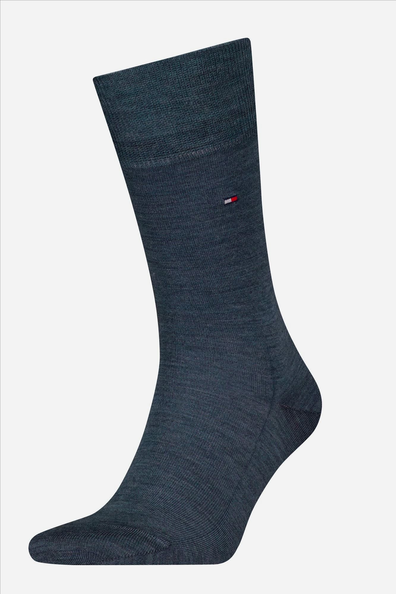 Hilfiger socks - Grijsblauwe Merino sokken, maat: 45-46
