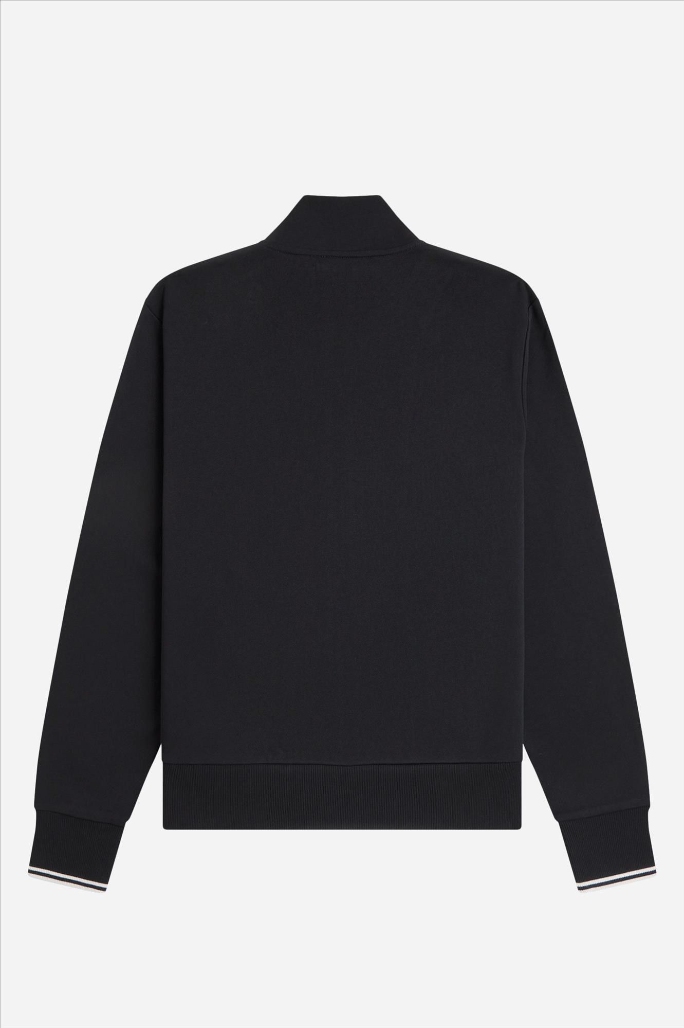 Fred Perry - Zwarte Zip Through sweater