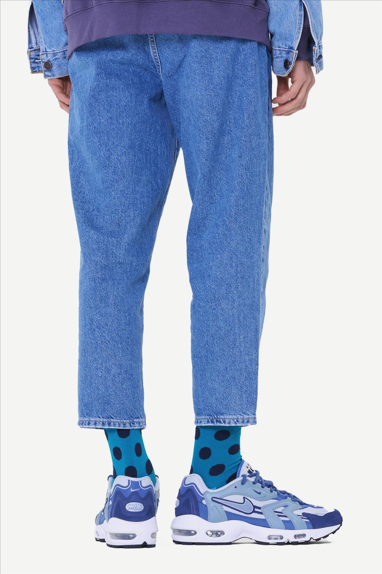 Happy Socks - Blauwe Big Dot sokken, maat: 36-40