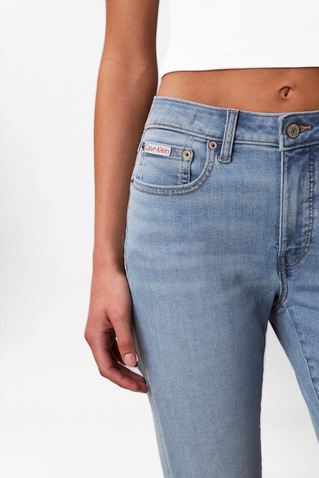 Calvin Klein Jeans - Lichtblauwe Mid Rise skinny jeans