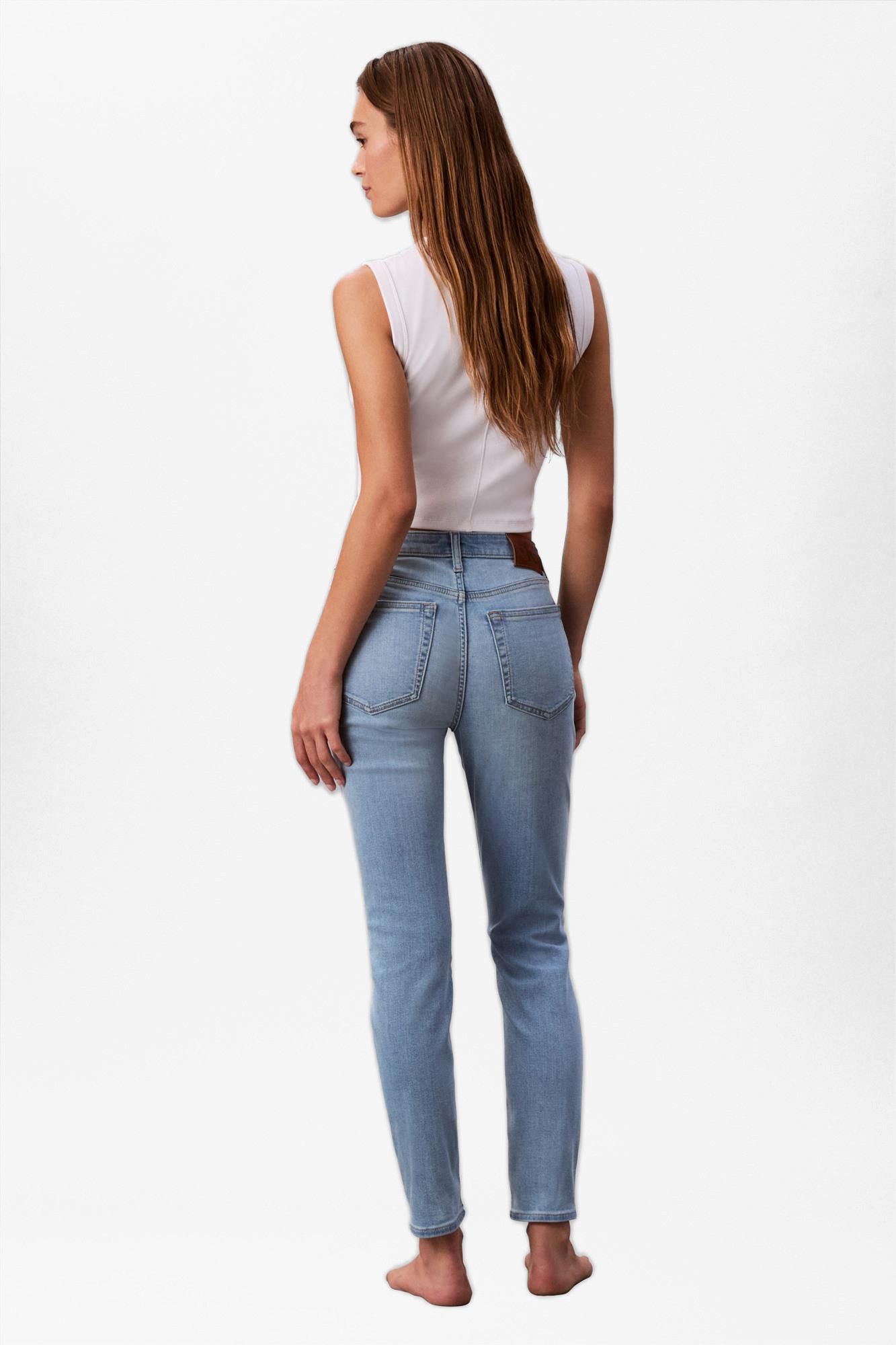 Calvin Klein Jeans - Lichtblauwe Mid Rise skinny jeans