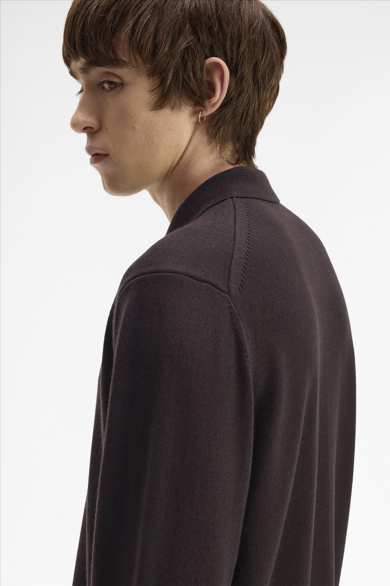 Fred Perry - Donkerbruine Classic Knitted polo