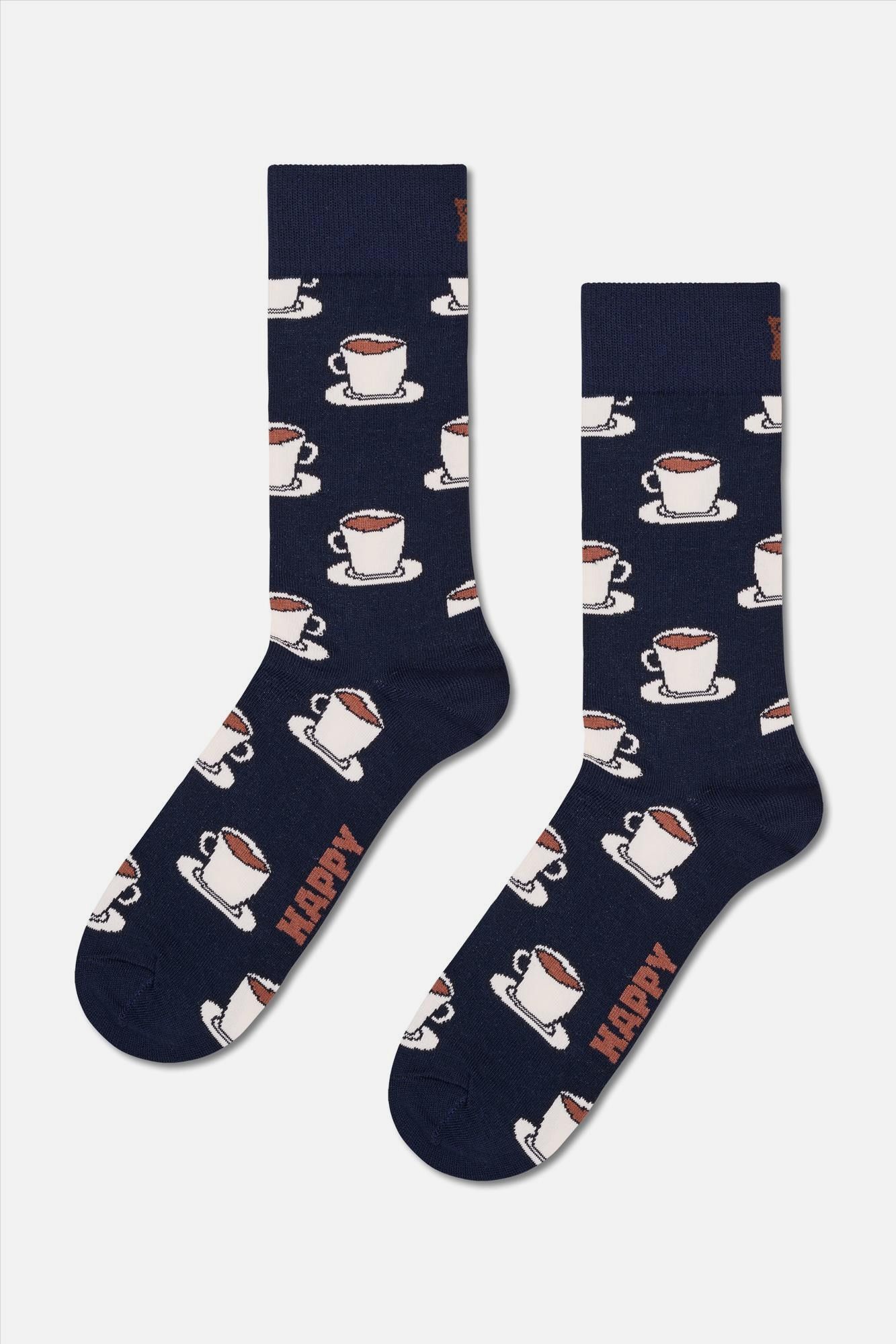 Happy Socks - Donkerblauwe Espresso sokken, maat: 36-40