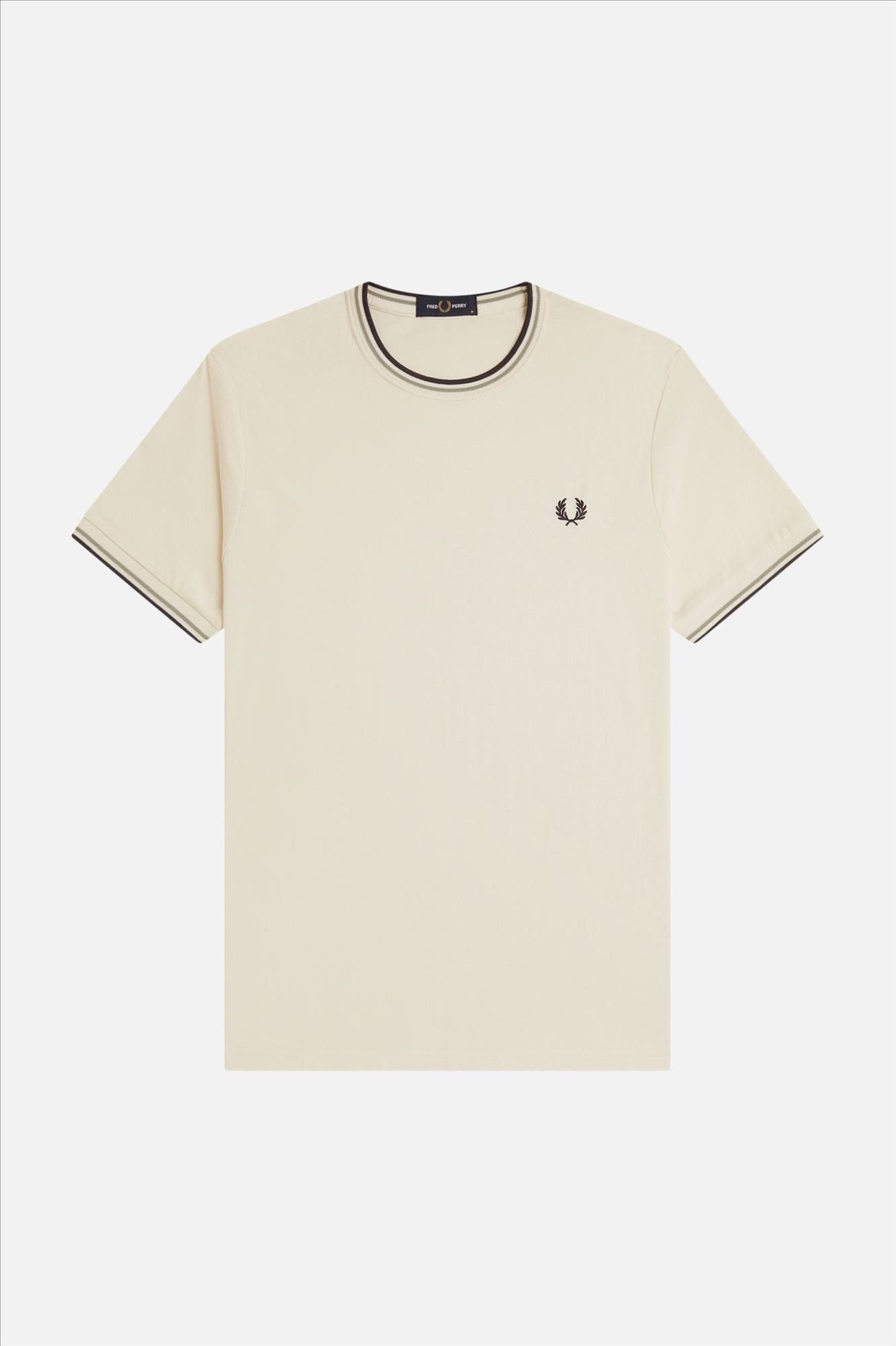Fred Perry - Ecru Twin Tipped T-shirt