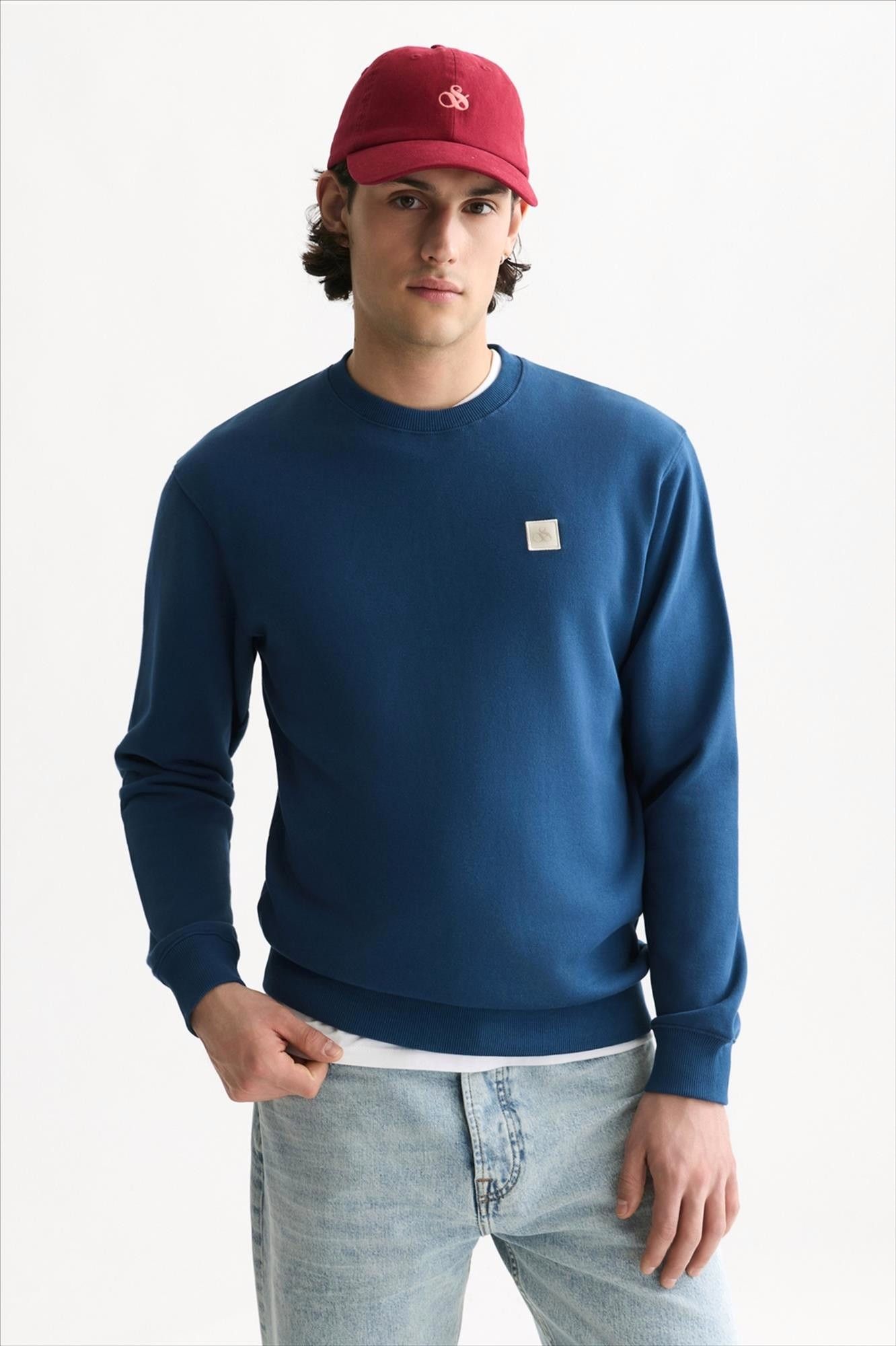 Scotch & Soda - Donkerblauwe Logo Badge sweater
