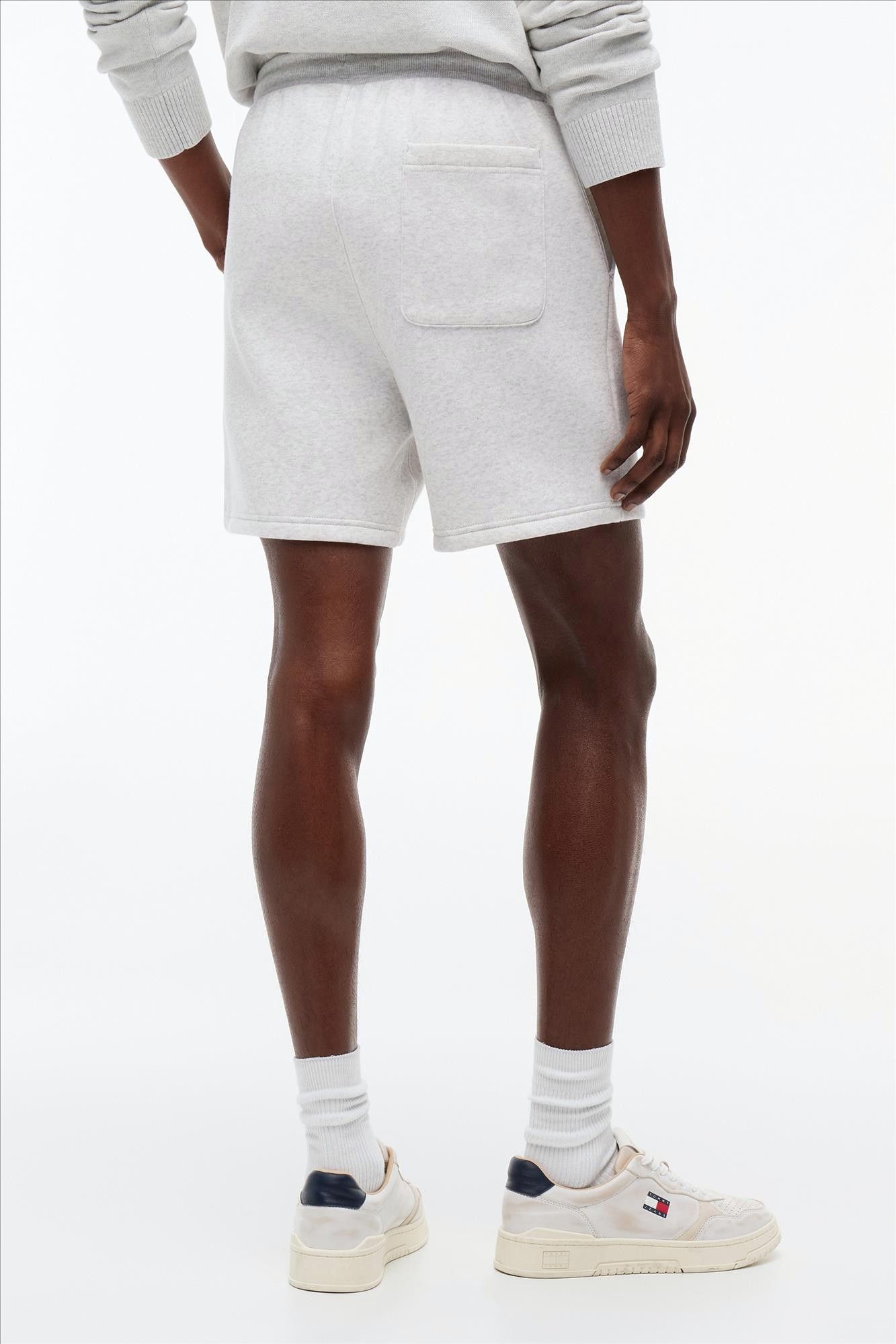 Tommy Jeans - Lichtgrijze Flag sweatshort