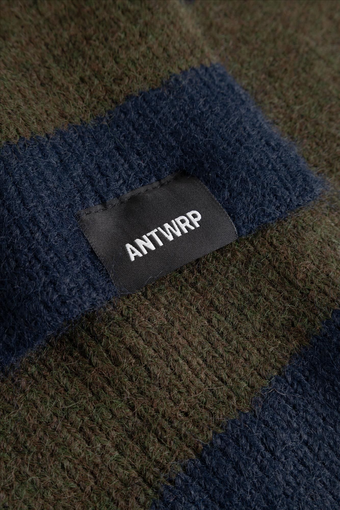 Antwrp - Donkerblauw-Donkergroene Striped Colorblock sjaal