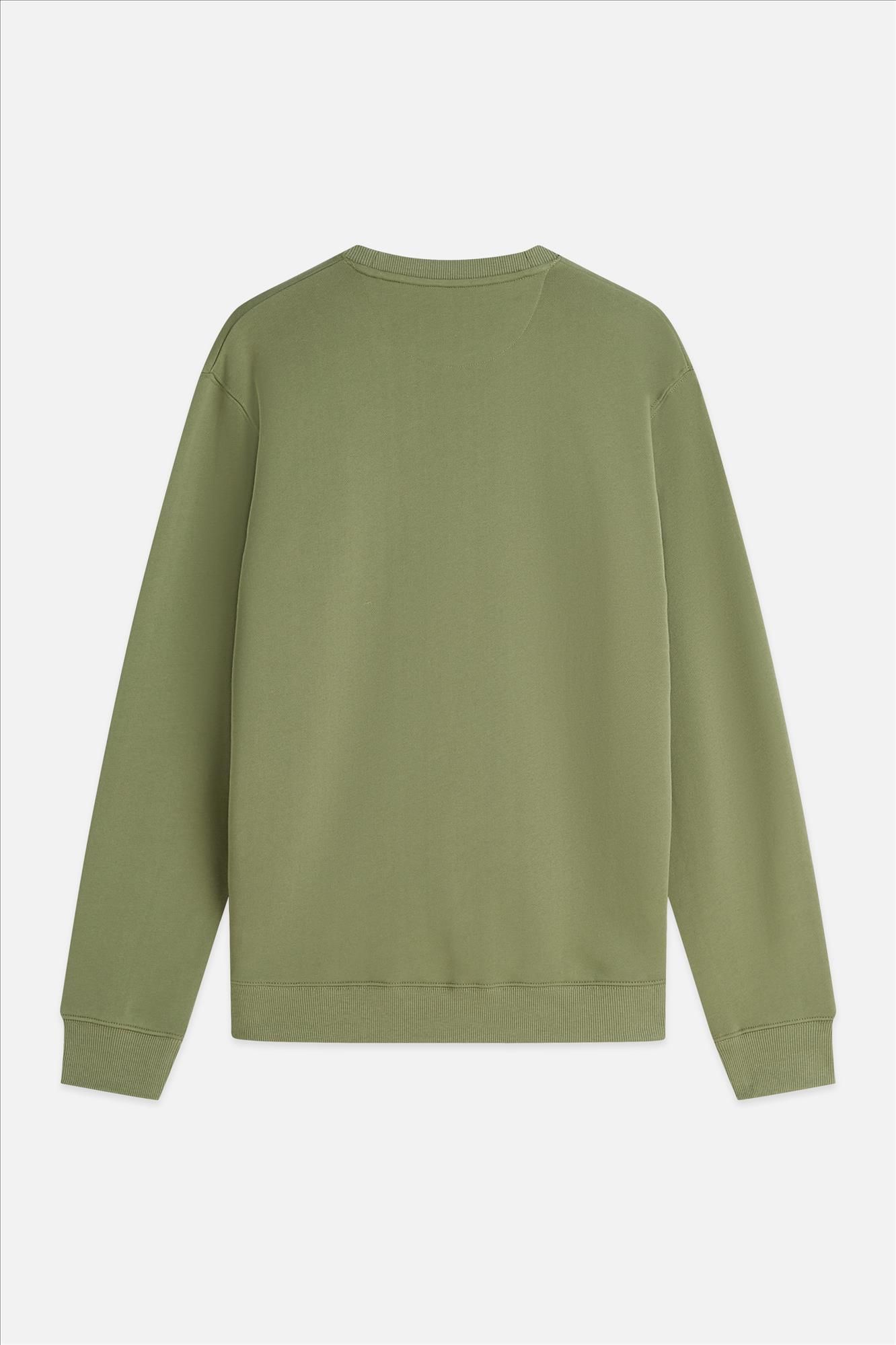 Scotch & Soda - Olijfgroene Logo Badge sweater